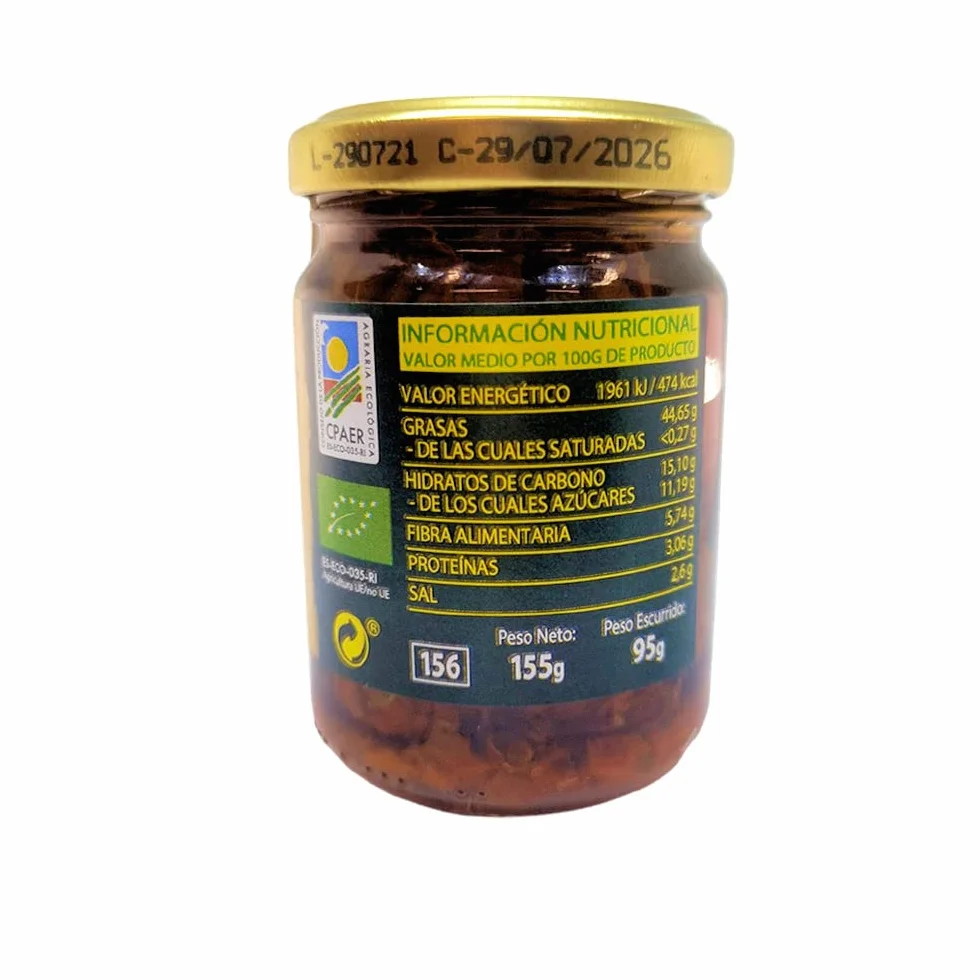 Emperatriz Tomate Seco Ecologico Aceite de Oliva Virgen Extra 155 g