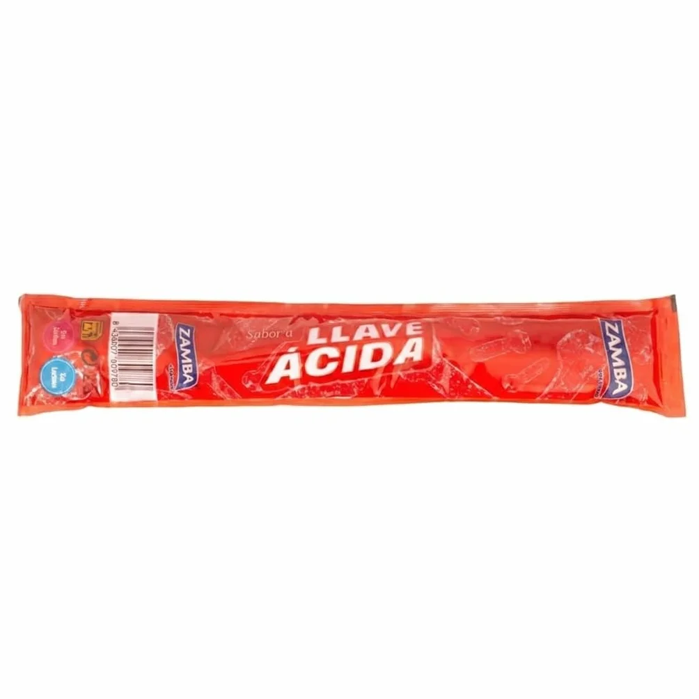 Polos Llaves Ácidas Caja 32 Polos 90 ml Sabor Refrescante Ácido Golosina Líquida para Congelar
