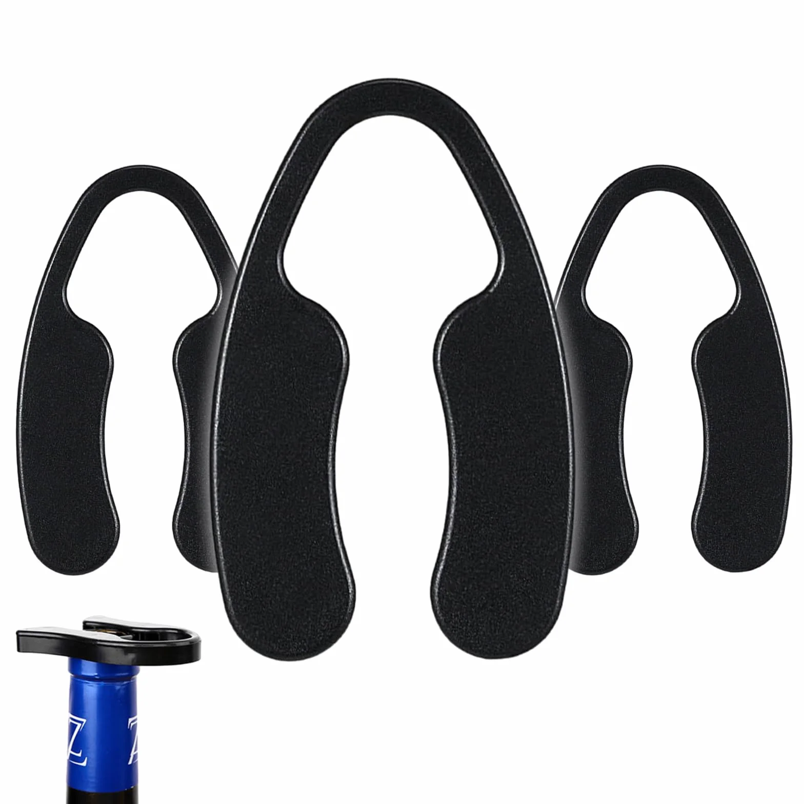 EUPSIIU 3 Piezas Cortador Papel Vino, Cortador Cápsulas para Botellas Vino, Cortador de Vino, Cortador De Botellas De Vino Accesorio para Quitar el Papel de Aluminio Las Botellas Vino (Negro)