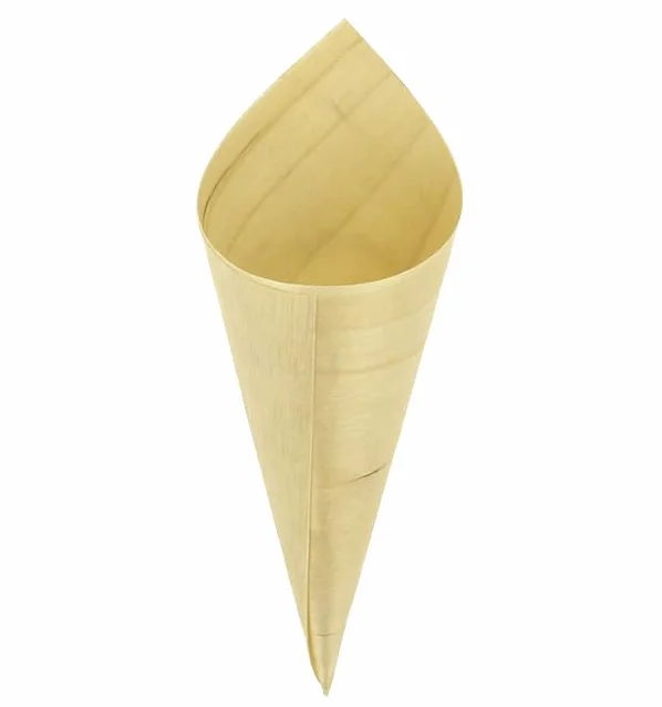100 Cucuruchos Degustación, 13cm | Conos Naturales, Hojuela de Pino, Entrantes, Aperitivos, Restaurantes, Caterings, Desechable
