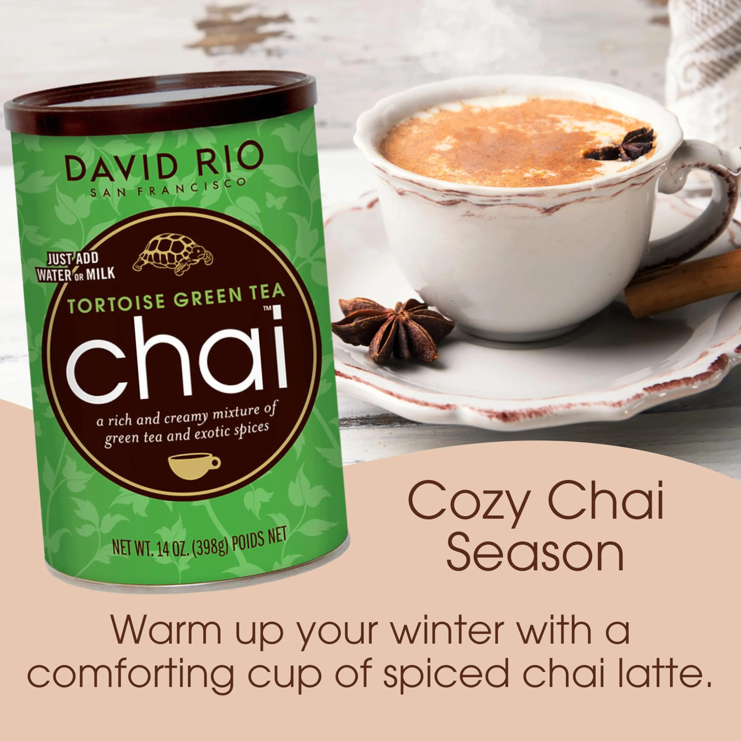 David Rio Chai Latte Tortoise Green Tea 398g