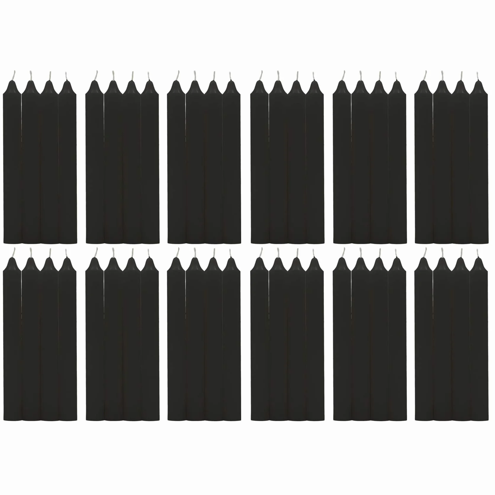H HANSEL HOME Vela de Mesa Multiples Colores 17,5 cm (Negro, 48 Velas)