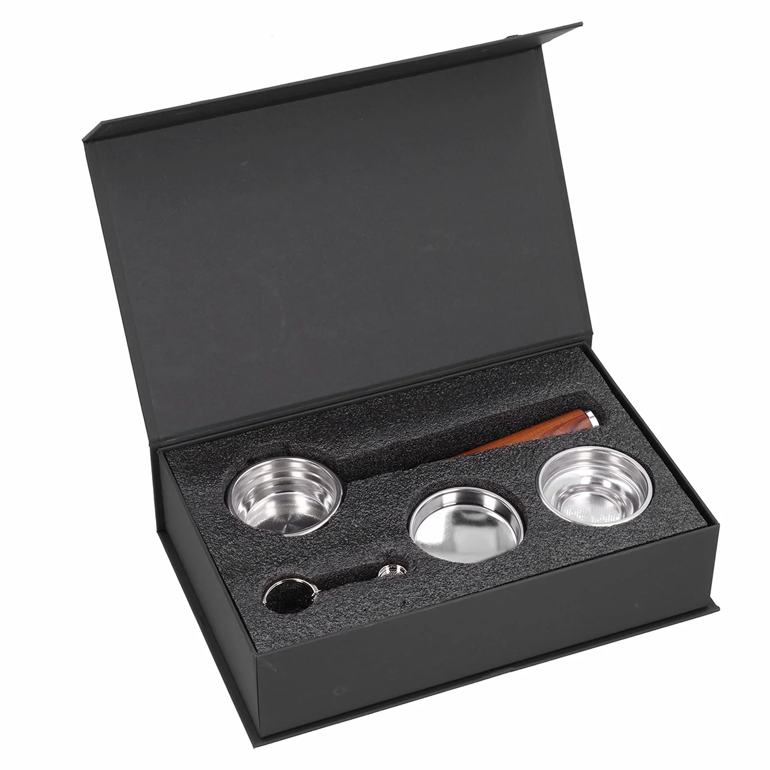 Filtro sin fondo para café, mango para máquina de café de 58MM, soporte para filtro sin fondo, portafiltro, piezas para cafetera(Marrón)