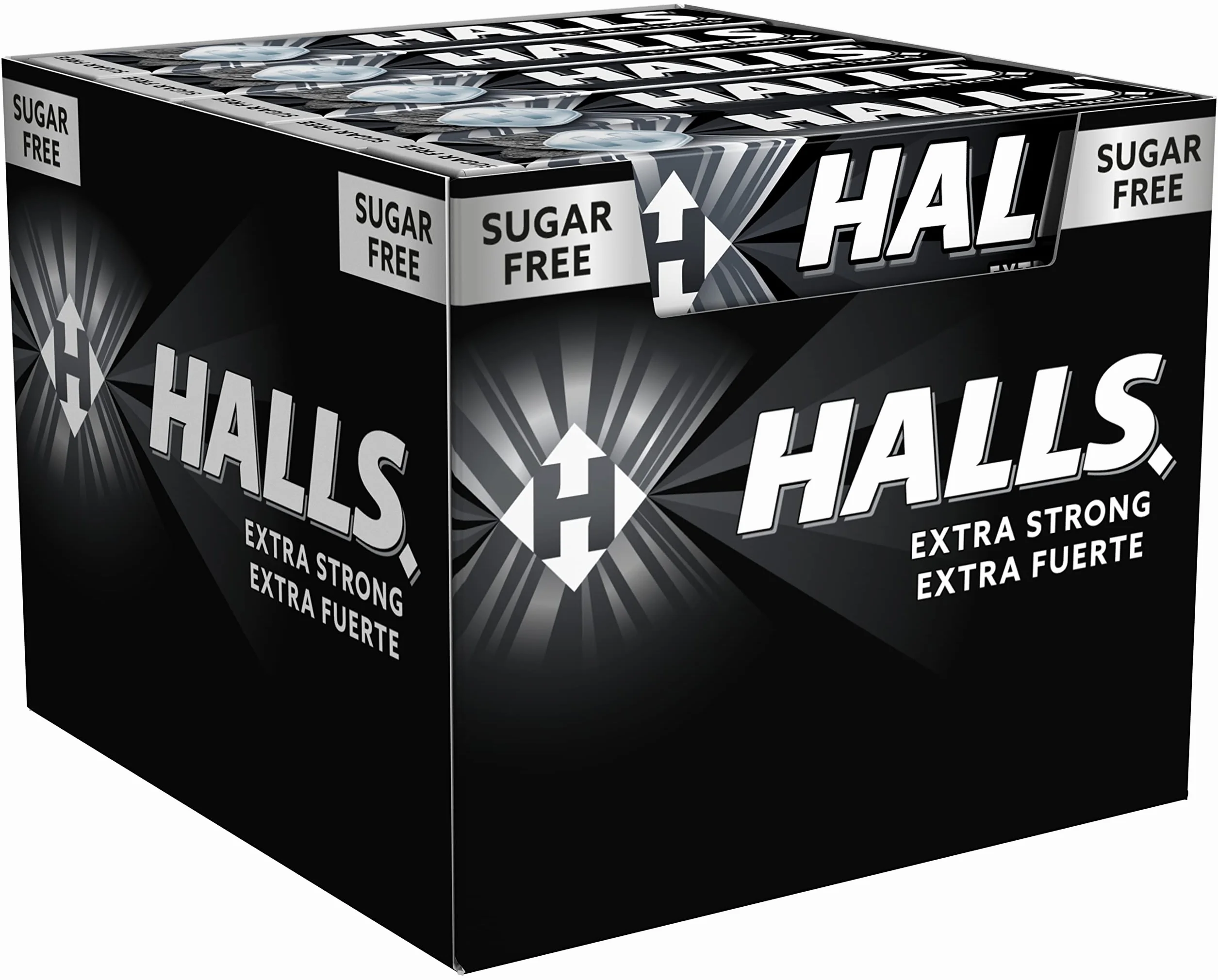 Halls Menta Fuerte Caramelo Sin Azúcar Caja 20 Sticks 32 g