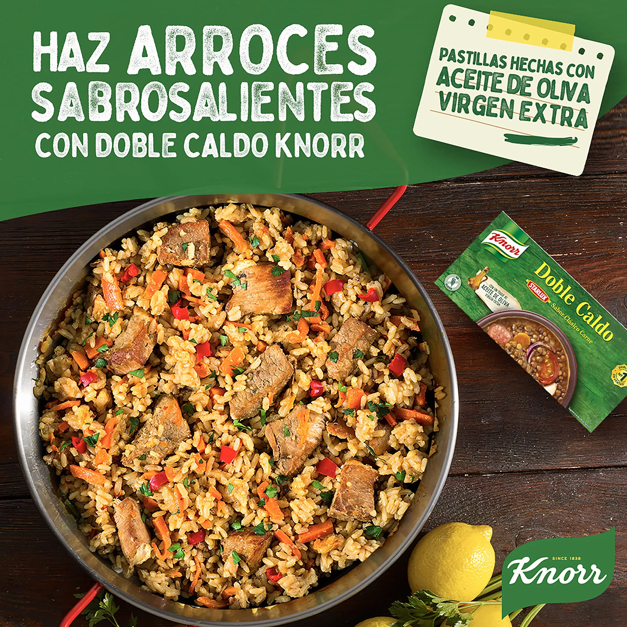 Knorr Doble Caldo en Pastilla Carne, 240g