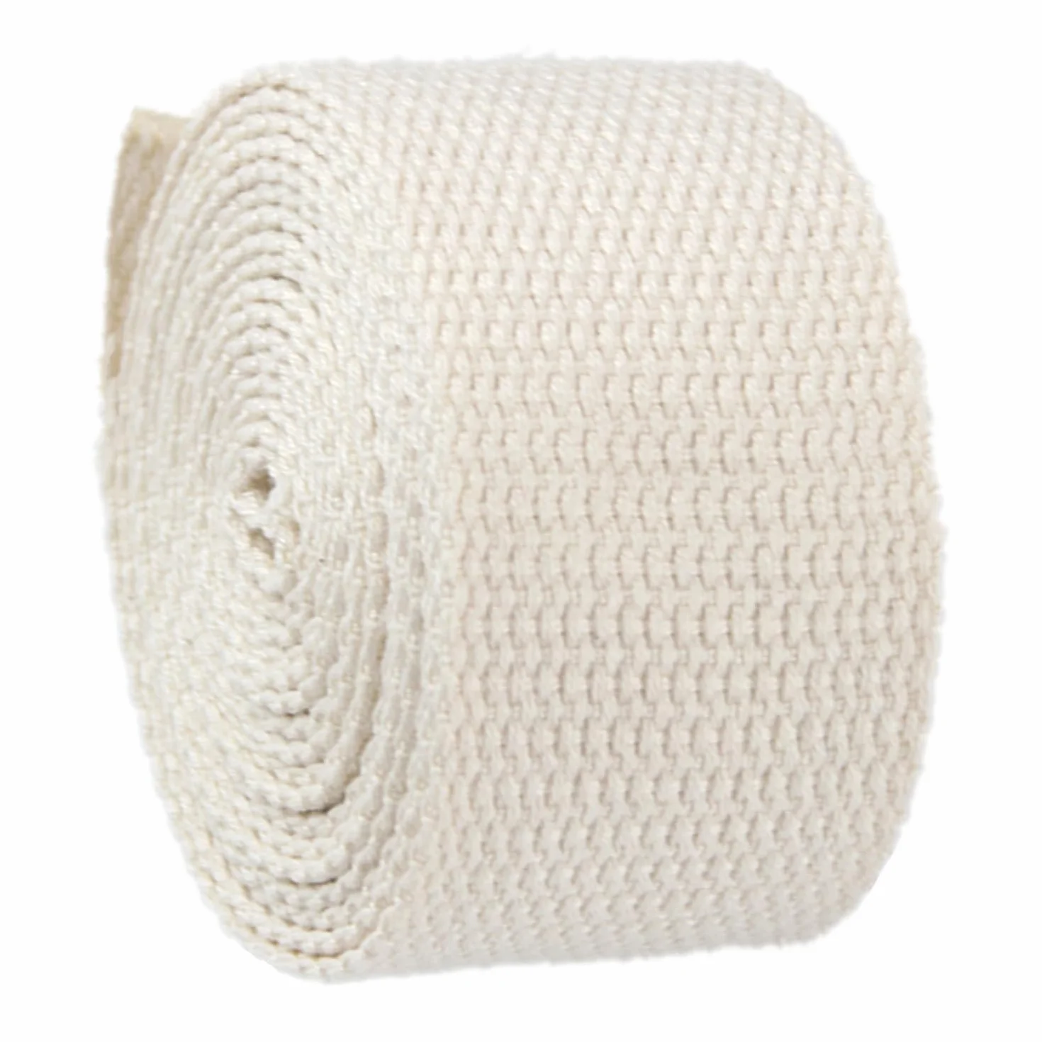 Cinta de algodón, cinta espiga, correa costura 50 mm - Algodón for correas bolsos, flejes equipaje (beige, 20 yardas)