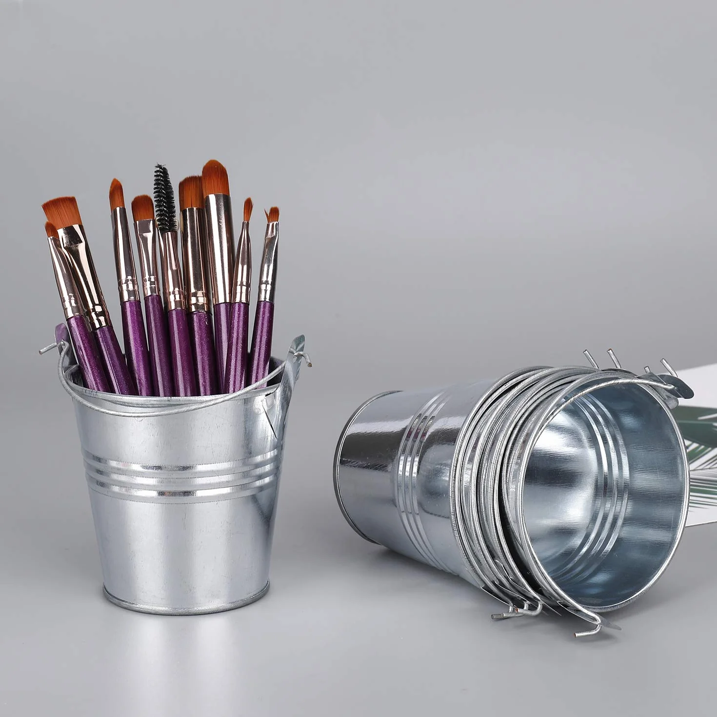 Cubos Pequeños de Metal, 12 Piezas Mini Cubos de Metal Invitados de Boda Fiesta Bautizo Cumpleaños Detalles Caramelos Regalos para Botanas, Decoración y Manualidades