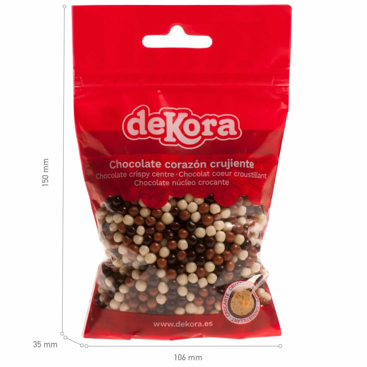 Mini Perlas de Chocolate Crujientes para Tartas Decoradas