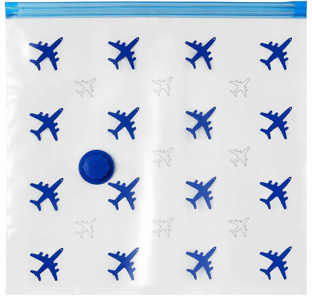 Lavatelli Juego de 2 bolsas de viaje al vacío 40x45 cm compatibles mochila Ryanair 40x30x20 equipaje de mano válvula universal reutilizables