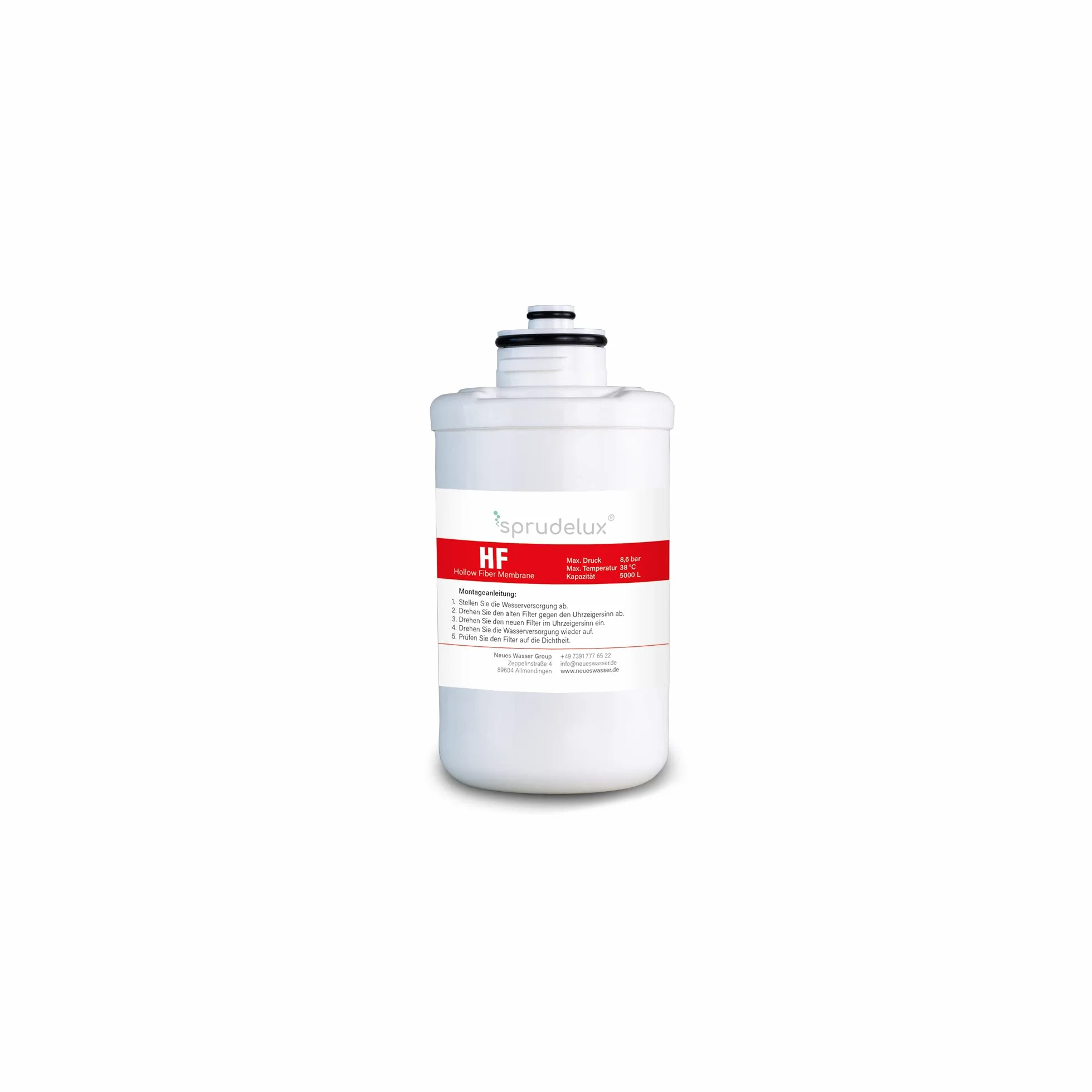 Neues Wasser Group Cartuchos de Filtro de Agua - Filtro de Repuesto Para Carbonatador de Agua Quooker Cube, Filtro de Carbón Activado, Filtro de Membrana a Elegir - Membrana