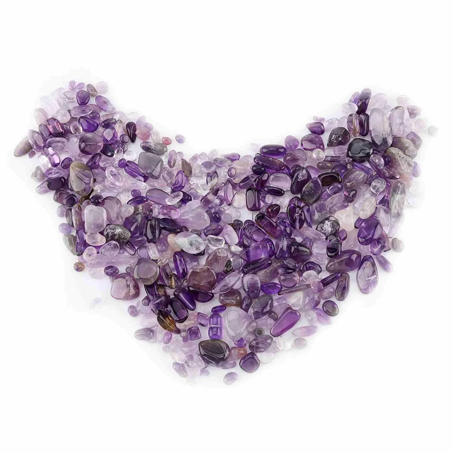 Chips de Piedra Caído, Pequeña Roca de Cuarzo de Cristal de Forma Irregular Chips Caído de Piedra Triturada de Grava de Acuario para Jardín de Peces Decoración Mapas Flores (Cristal púrpura)
