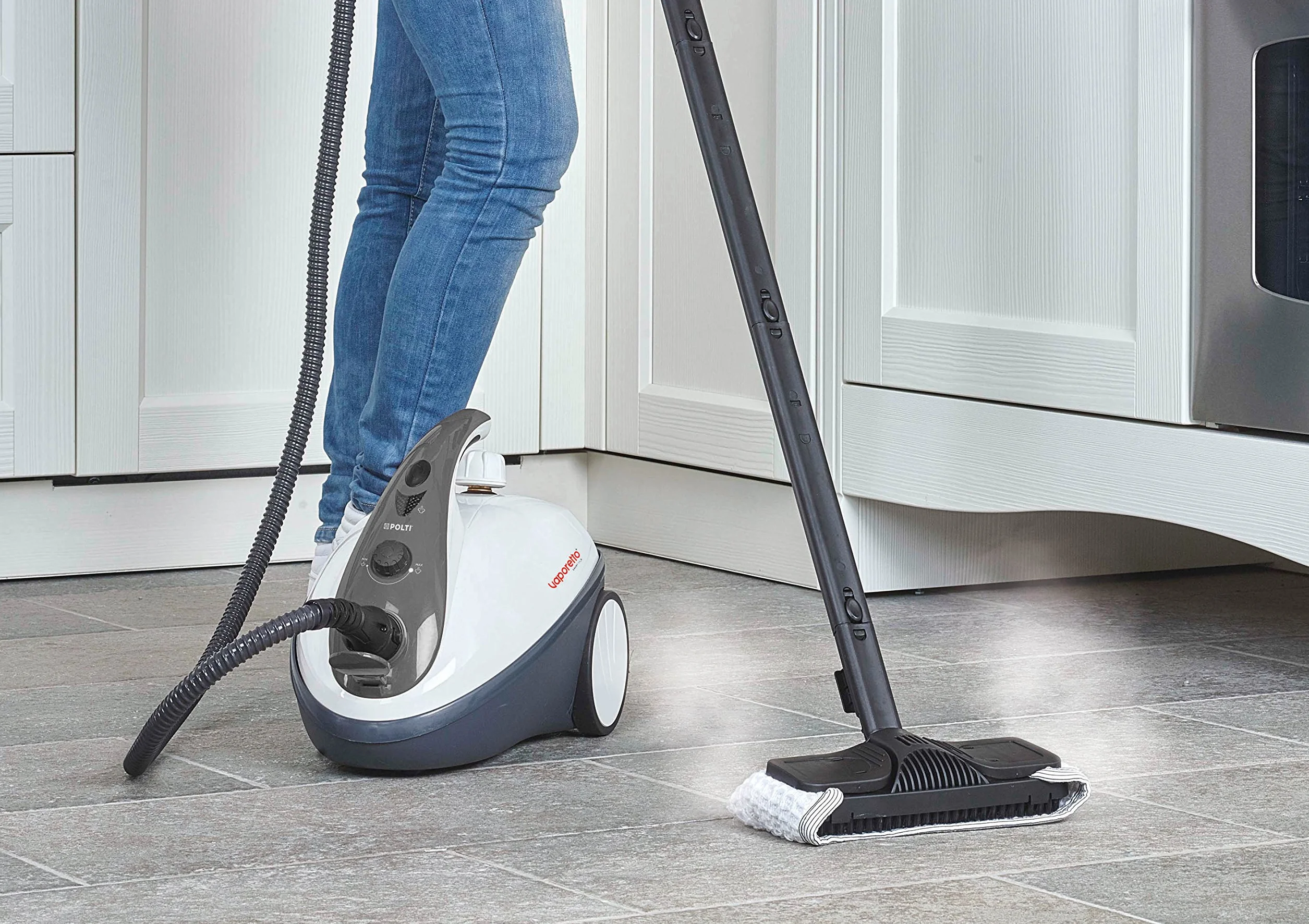 Polti Vaporetto Smart 30_S Limpiador a Vapor 3 Bar 85 g/min 12 Accesorios 1,6 L Blanco/Gris