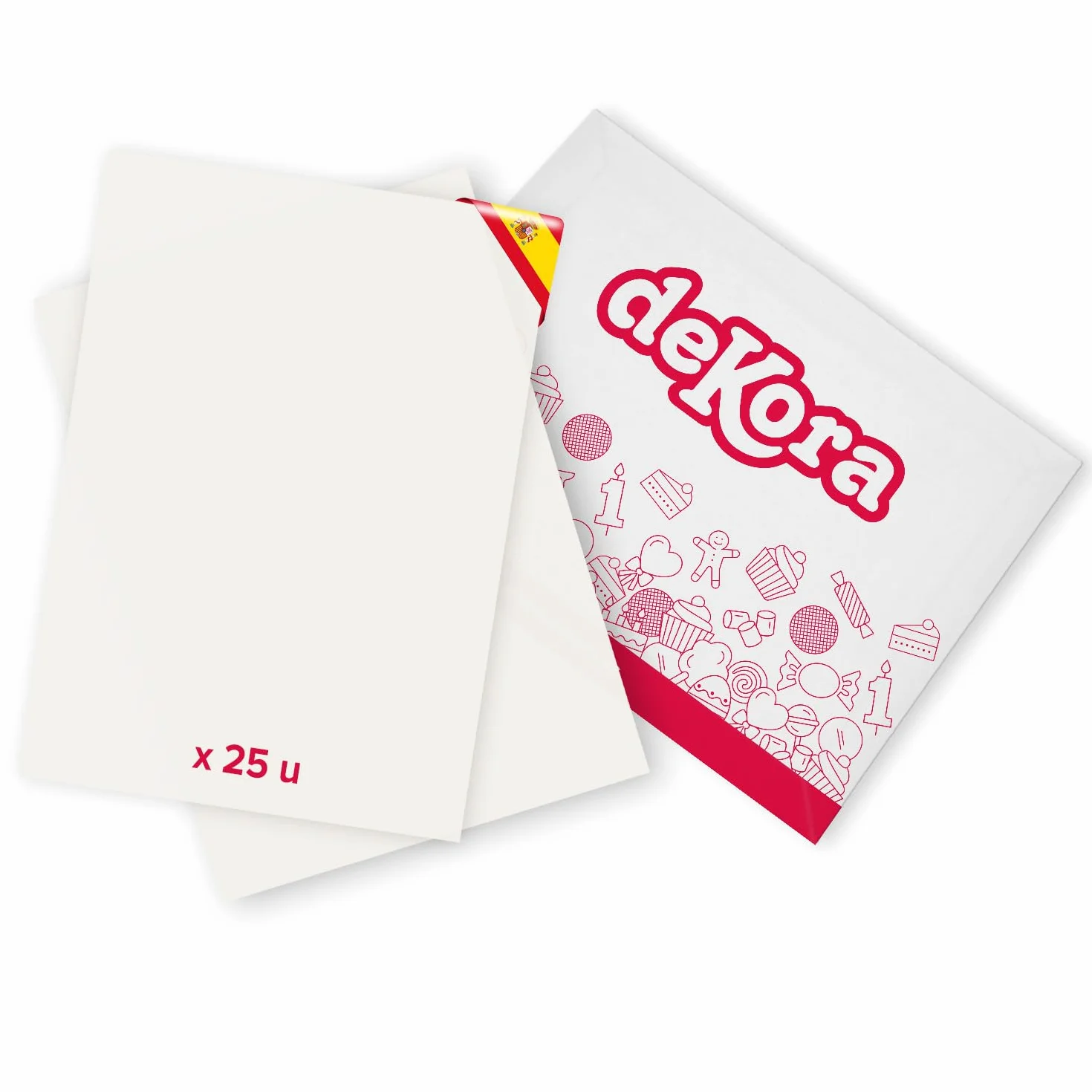 Papel Comestible A4 para Impresión 25 Hojas Papel de Almidón Compatible con Impresoras de Tinta Comestible Decoración Creativa para Tartas