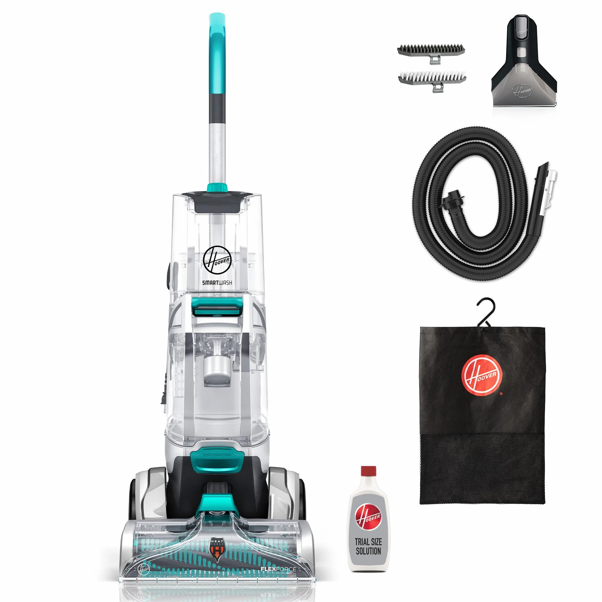Hoover SmartWash+ - Máquina limpiadora automática de alfombras y tapicería, limpieza profunda de alfombras, combínala con solución limpiadora de alfombras Hoover para un hogar brillante y renovado