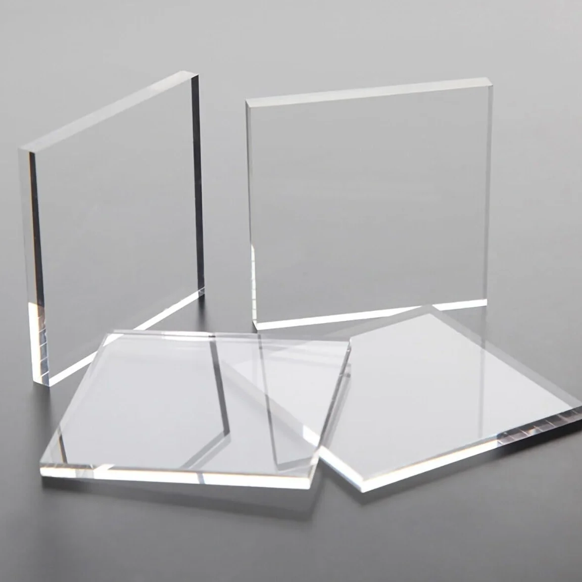 AtHaus® Placa acrílica transparente 4 mm 900 x 500 mm borde pulido liso