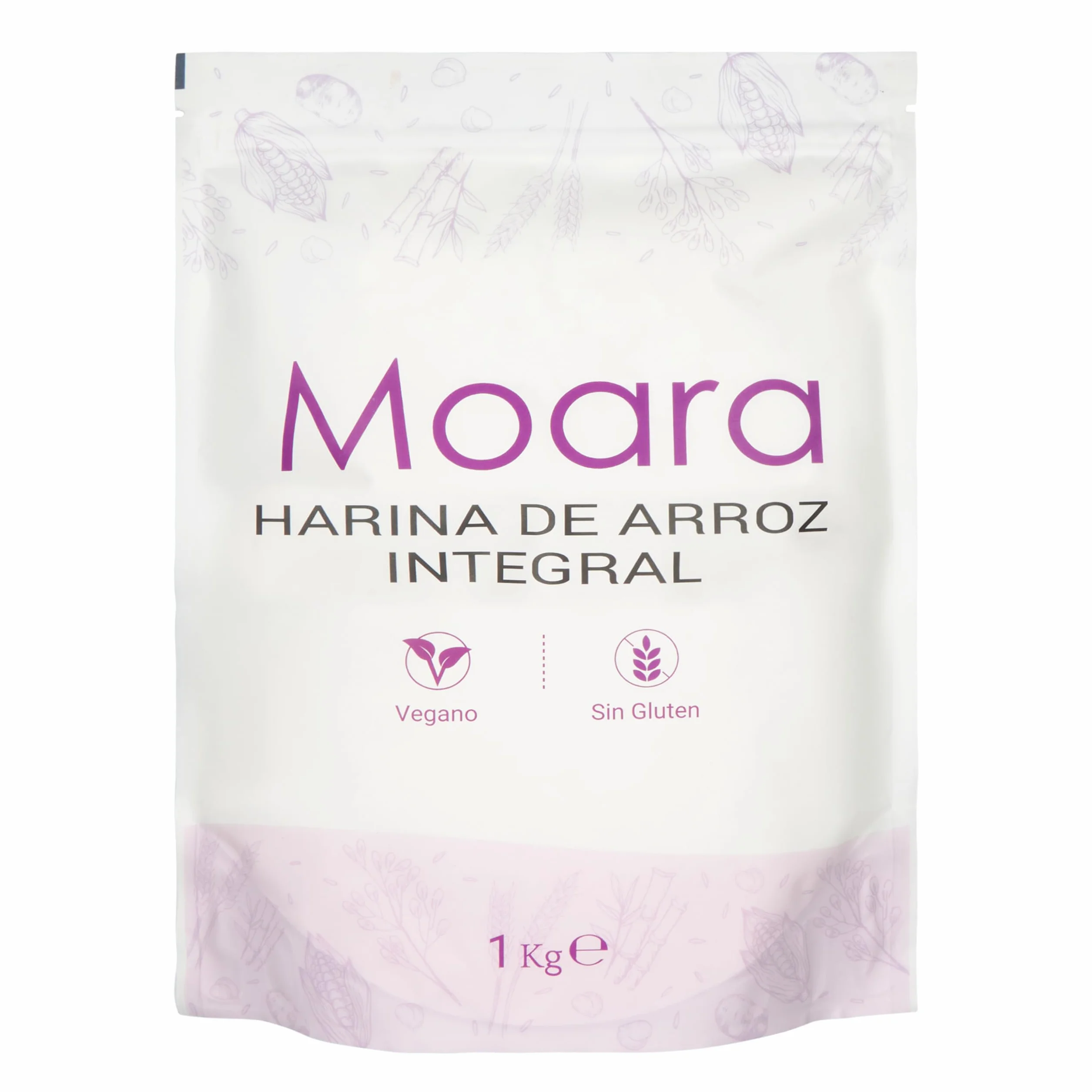 Harina de arroz integral 1kg sin gluten vegana