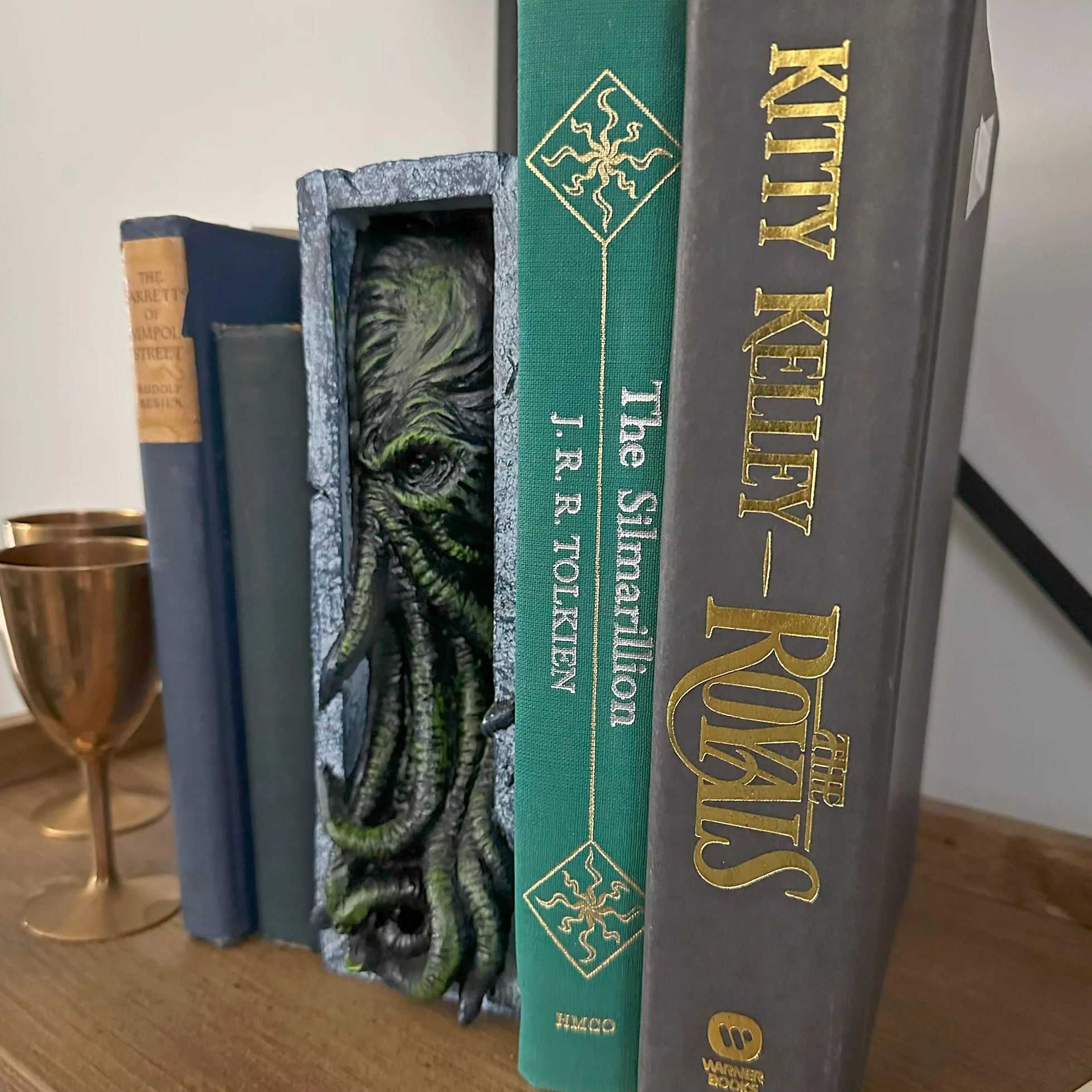 Toy Vault Cthulhu - Inserto de estantería, sujetalibros de Resina, Estatua de Monstruo de Cthulhu