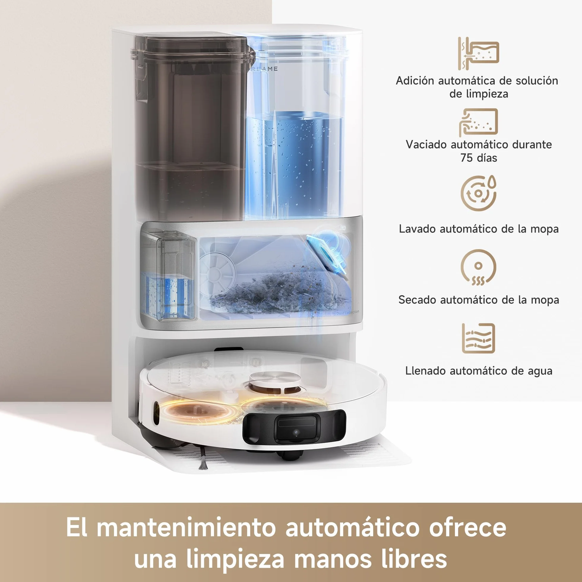 DREAME L10s Ultra Gen 2 Robot Aspirador y Fregasuelos 10000 Pa RoboSwing MopExtend Estación Base Automática