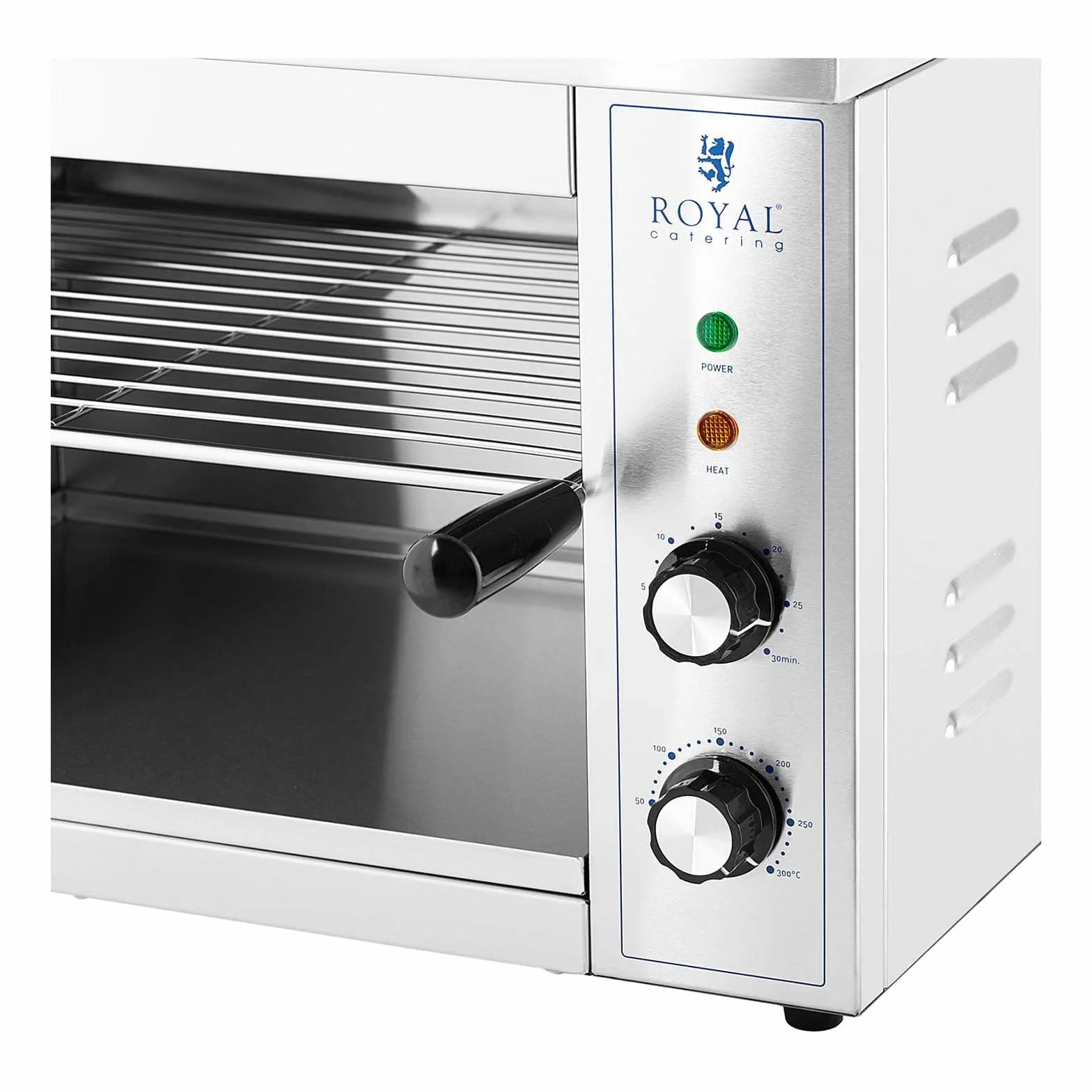 Royal Catering Horno Salamandra Tostador RCPES-380 3000 W 50-300 °C Acero inoxidable