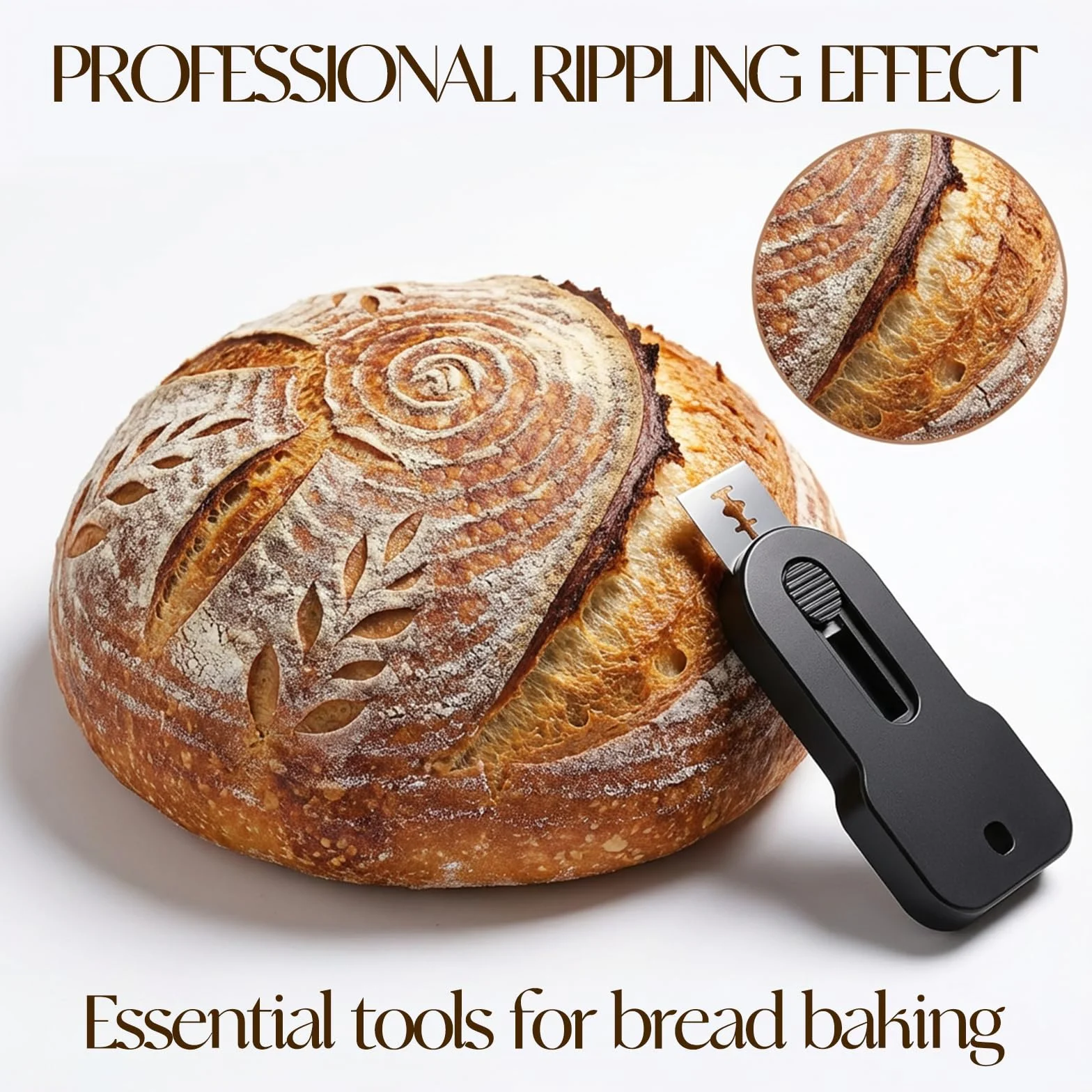 2 Piezas Cuchillos de Panadero, Cuchillo para Pan con 10 Hojas Afeitar Acero Inoxidable, Magnético Cuchilla Panadero con Hoja Pequeña, para Horneado y Panadería