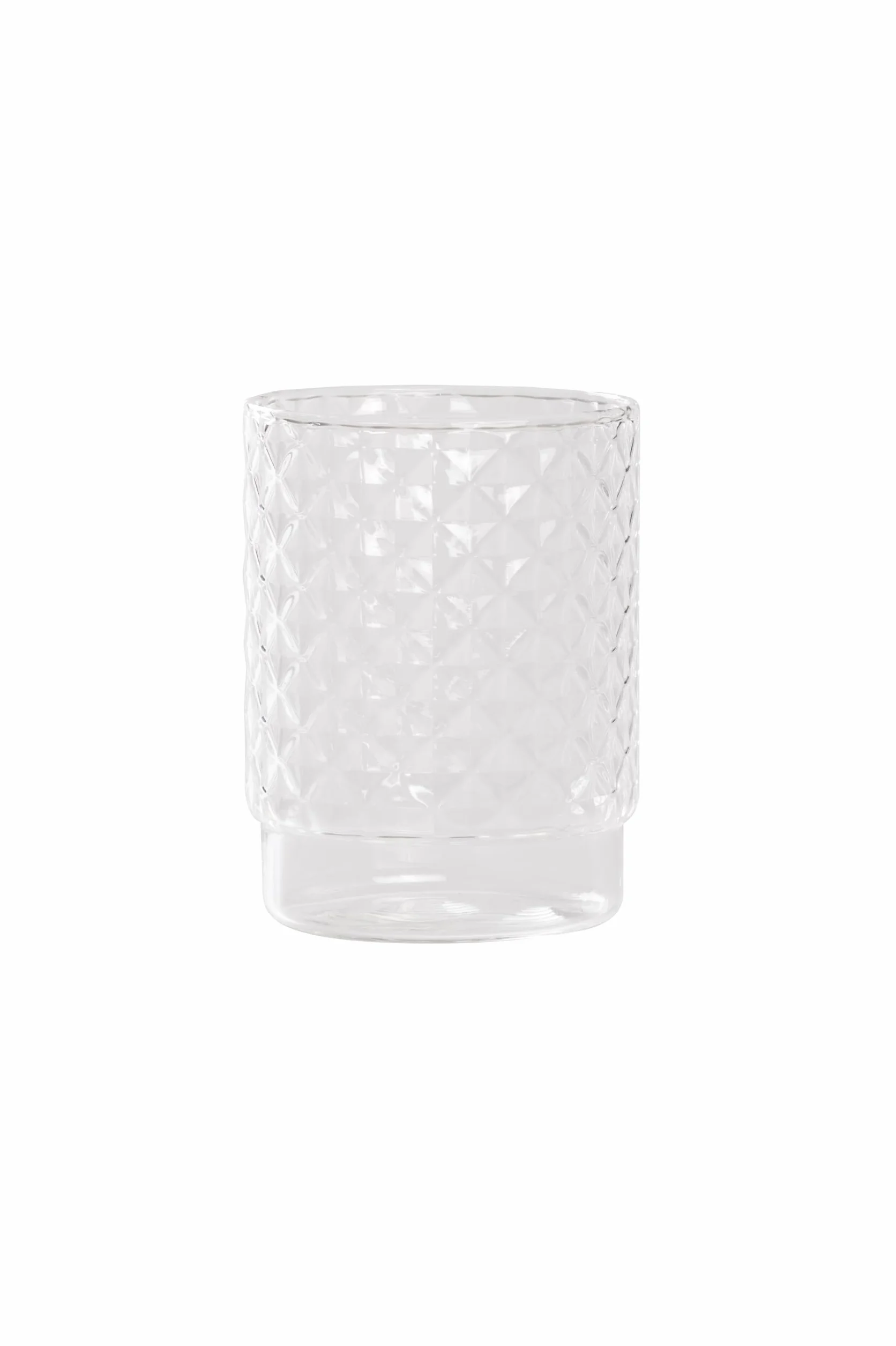 Zafferano Isolano - Juego de 4 vasos con una botella (aprox. 1 L), 450 ml, apilables, aptos para lavavajillas, transparente
