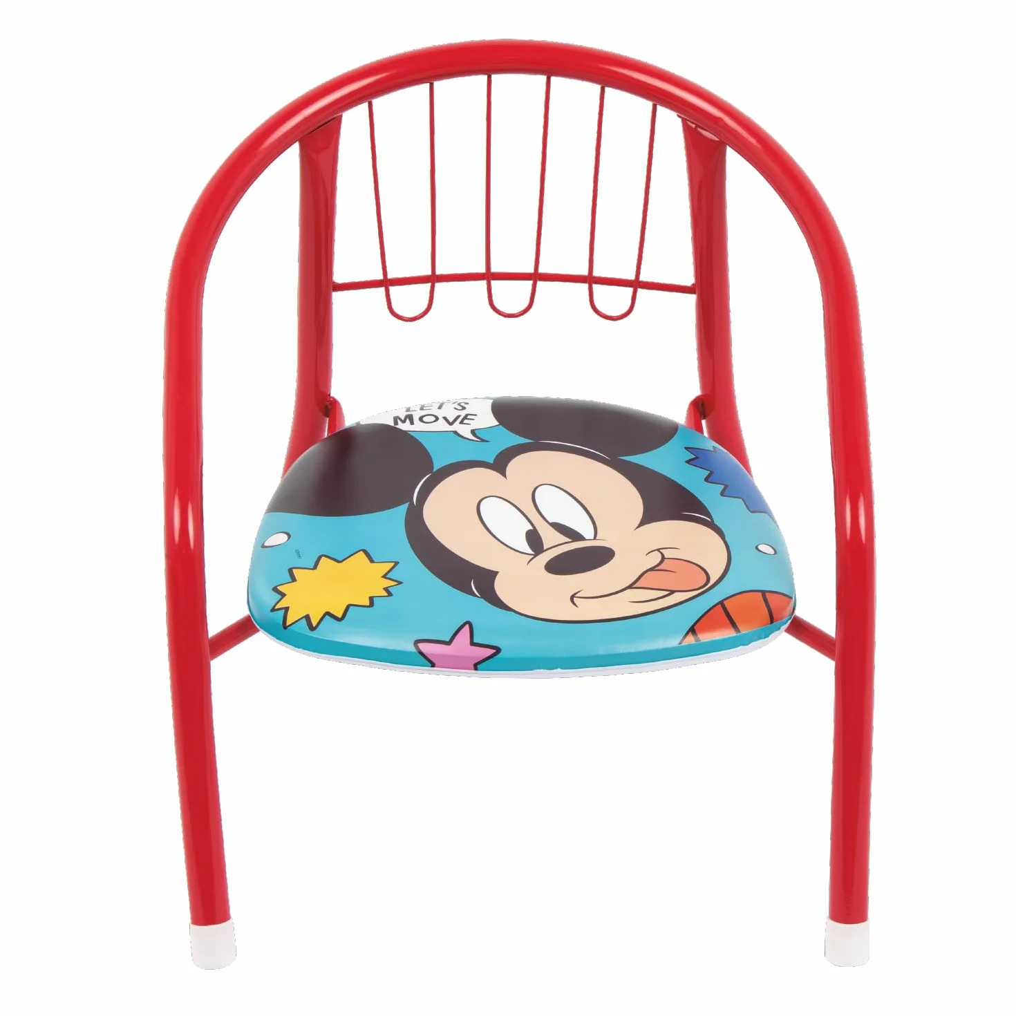 ARDITEX Silla Infantil Mickey Mouse Disney, Silla Metal 35,5 x 30 x 33,5 cm Roja