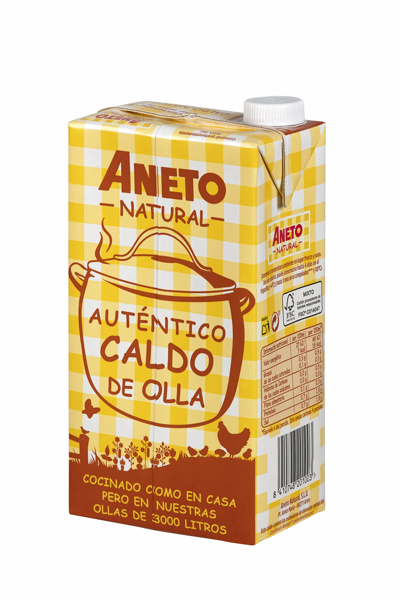 Aneto Caldo de Pollo Natural 6x1L