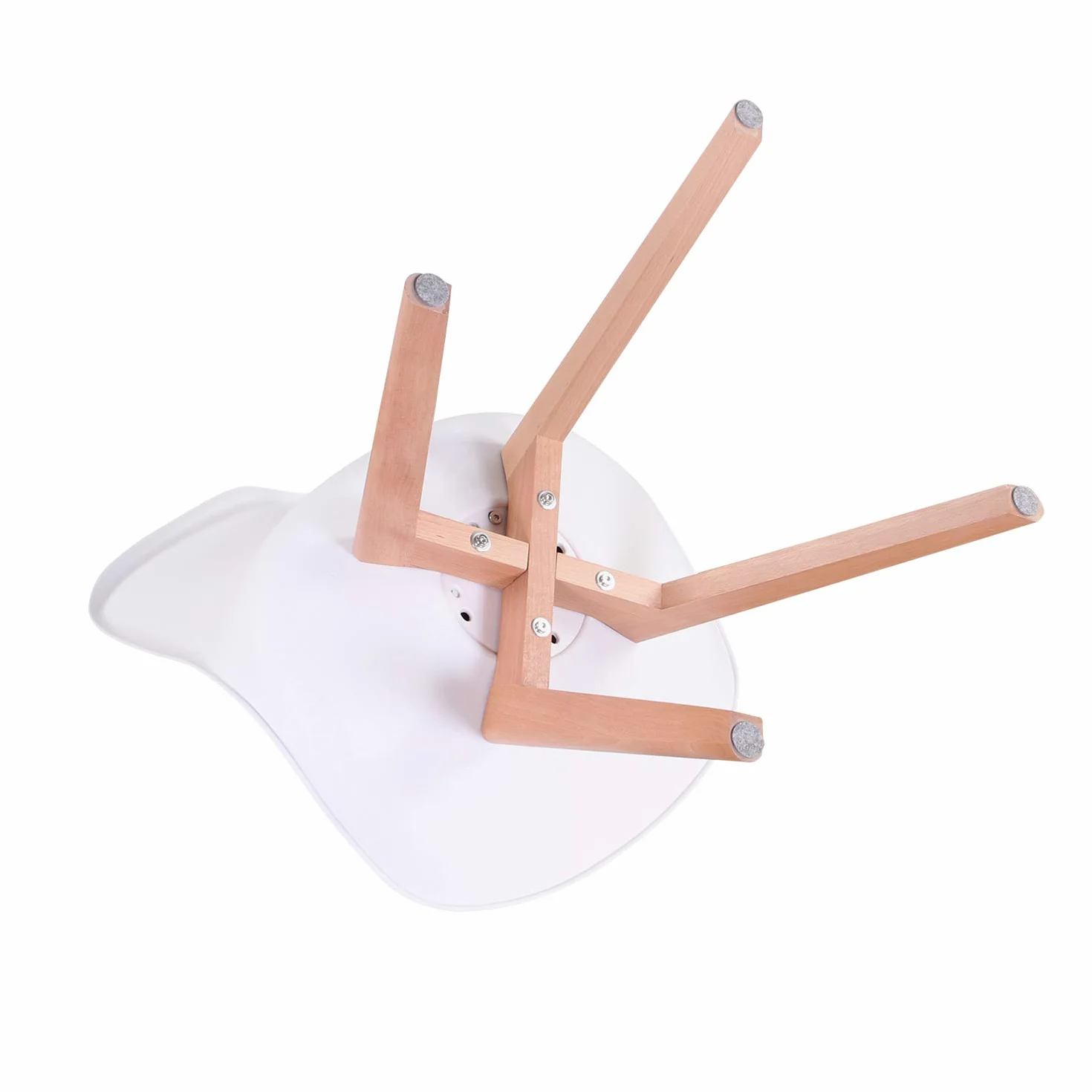 Conjunto Mesa y Sillas de Comedor Redonda para 4 Personas (Blanco)