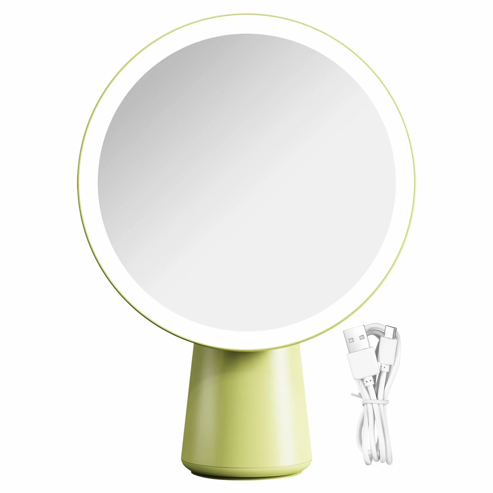 Espejo de Maquillaje Vidrio de Aumento con protección Solar para la Piel | Espejo de maquillaje con luz LED para mujeres madres novias viaje residencia de estudiantes habitación mesita de