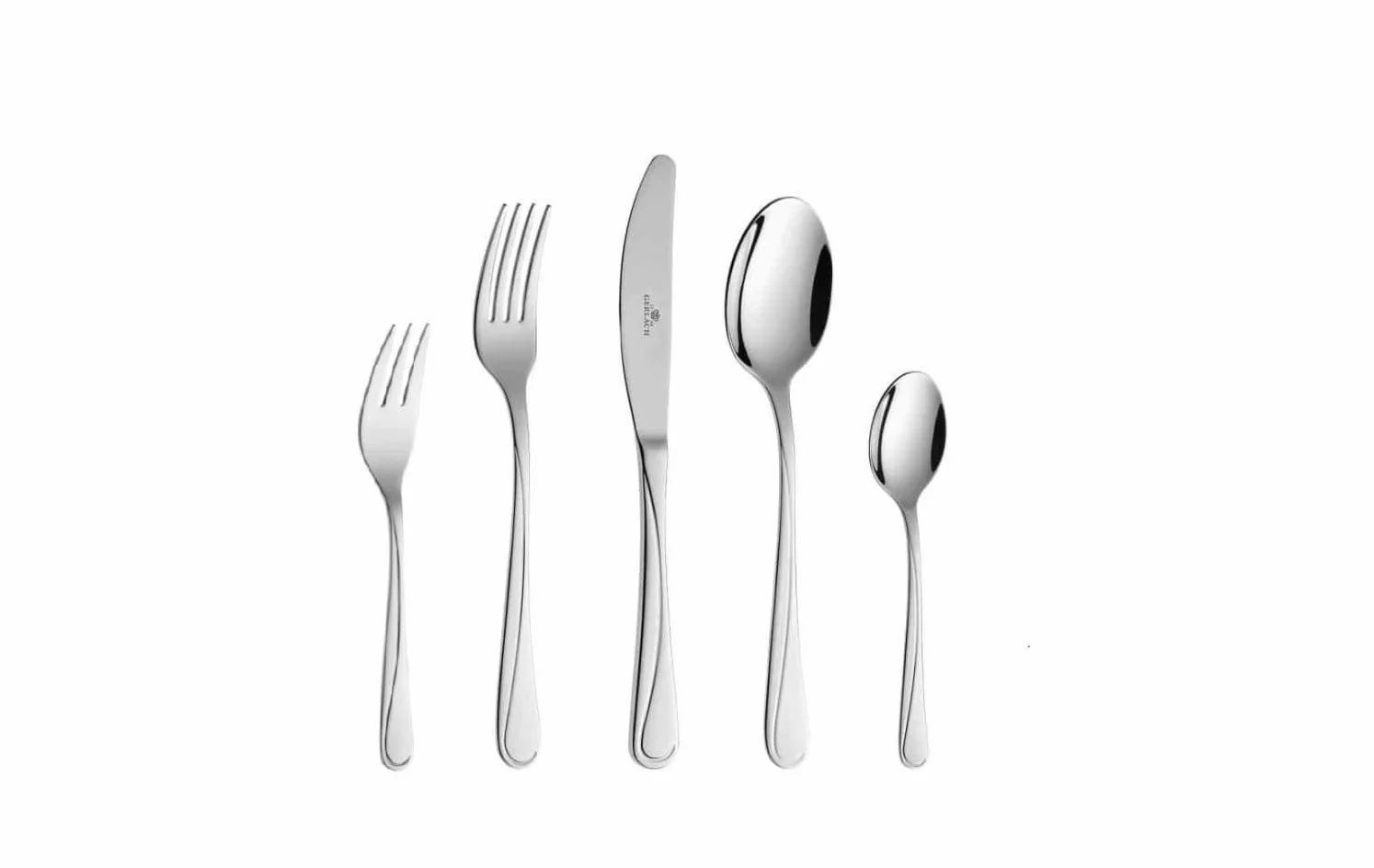 Gerlach 1760 Juego de Cubiertos de Acero Inoxidable para 6 Personas, 30 Piezas, Cuchillo, Tenedor, Cuchara, Brillantes, Mango