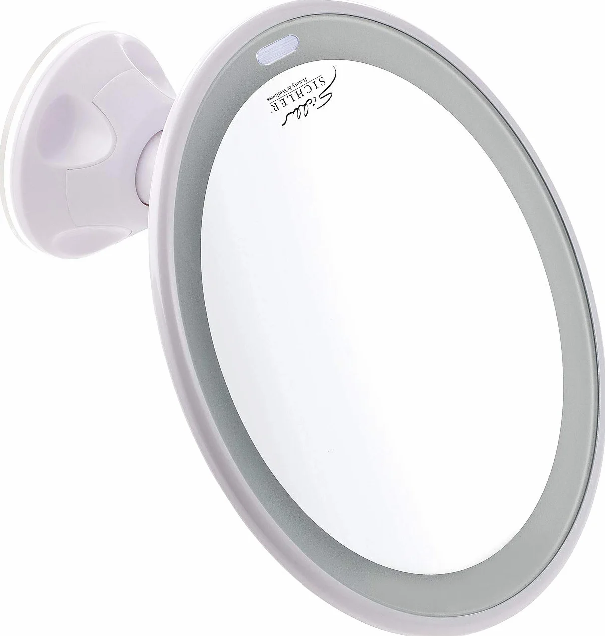 Sichler Beauty Espejo de Maquillaje con Luz LED y Ventosa, 5 Aumentos, Batería