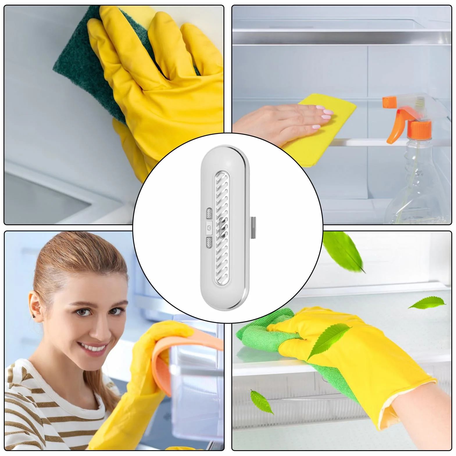 Desodorante para refrigerador, eliminador de olores inalámbrico neutralizador para hogar, cocina, despensa