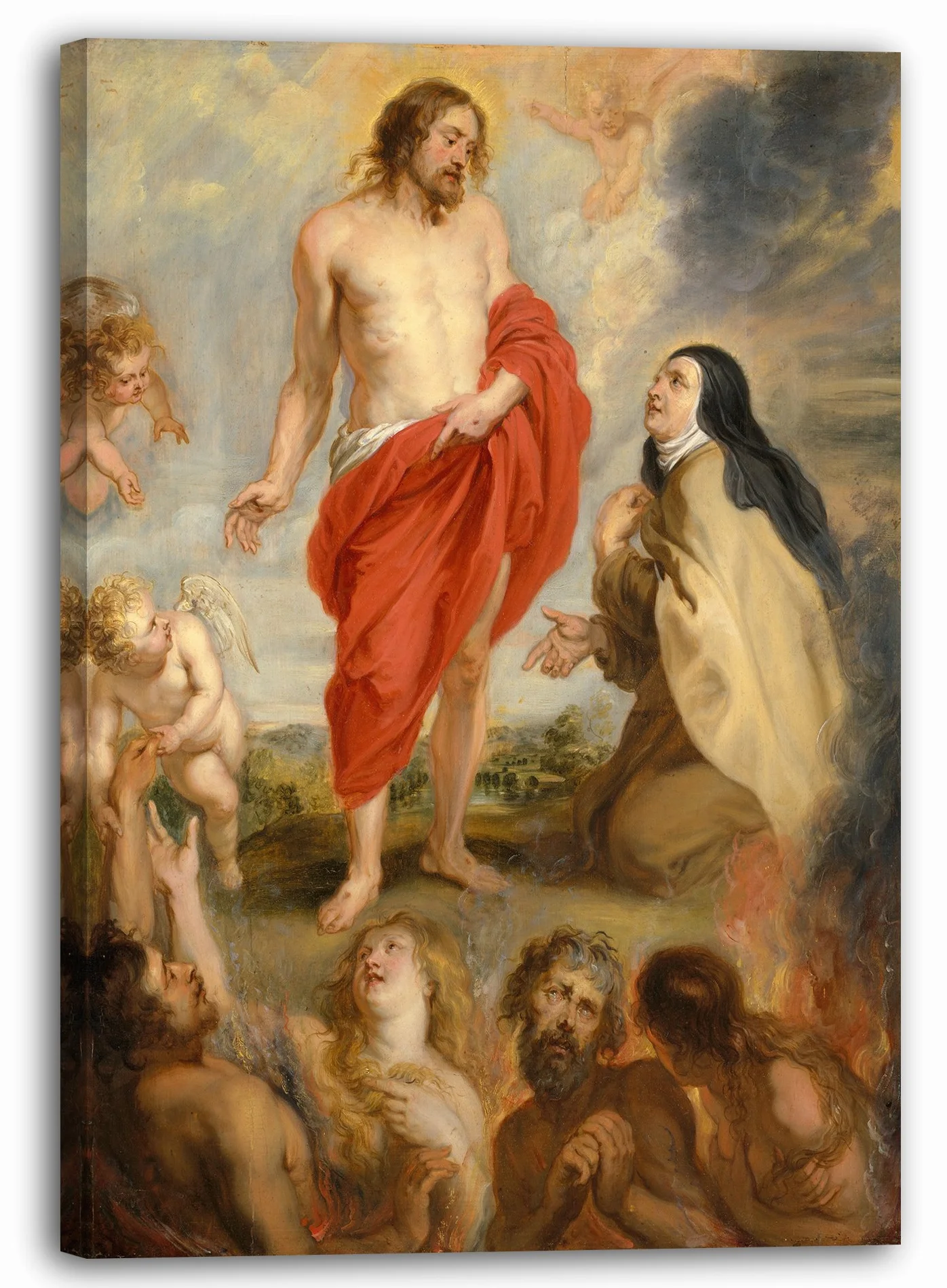 Printed Paintings Impresión sobre Lienzo (80x120cm): Taller de Peter Paul Rubens - Santa Teresa d