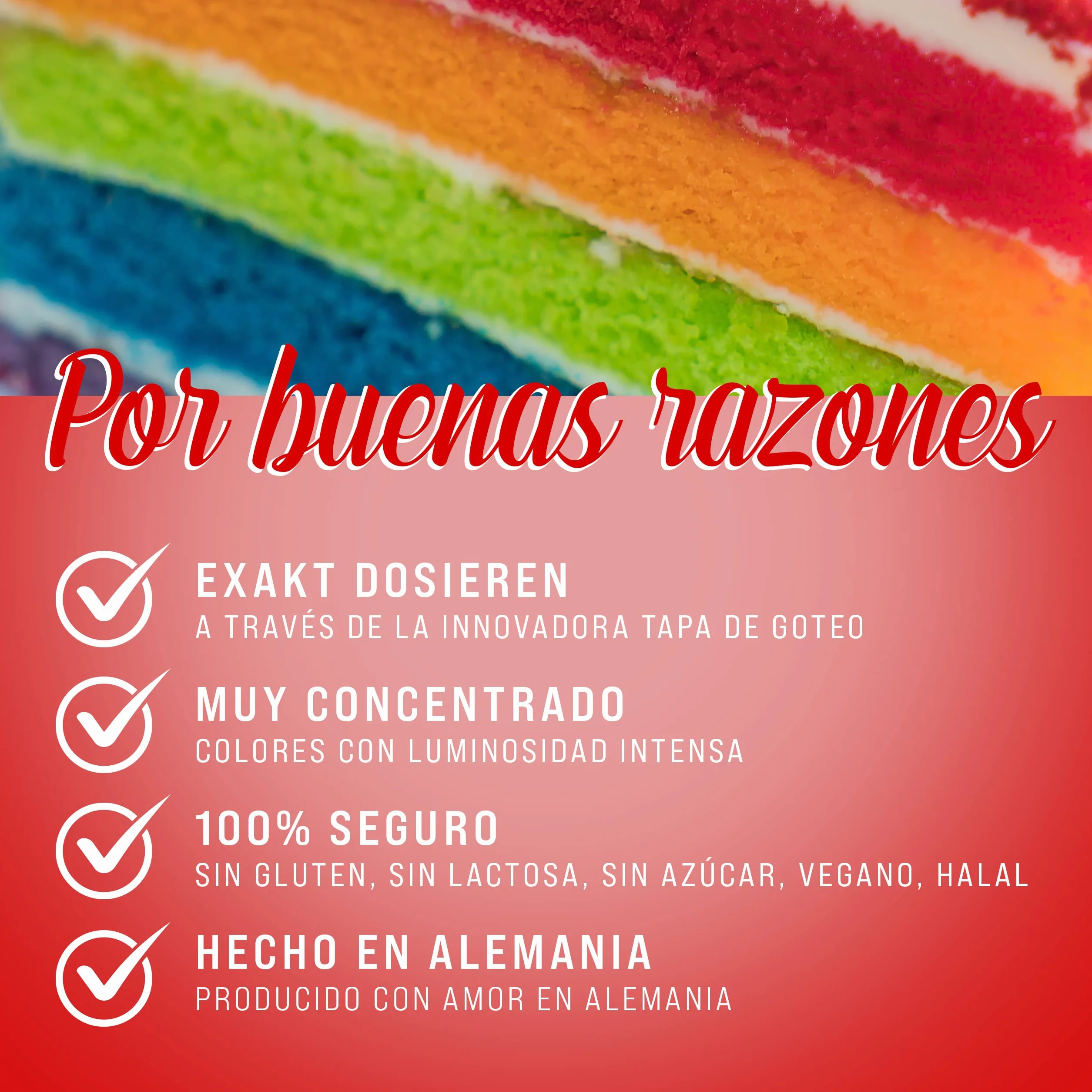 Belissia Colorante Alimentario Set 8x10ml Líquido Concentrado para Hornear, Cocinar, Fondant y Manualidades