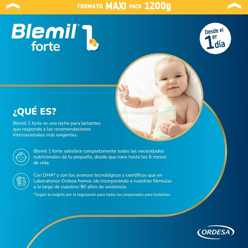 Blemil 1 Forte 1200g Leche de Inicio en Polvo para Lactantes Formato Ahorro
