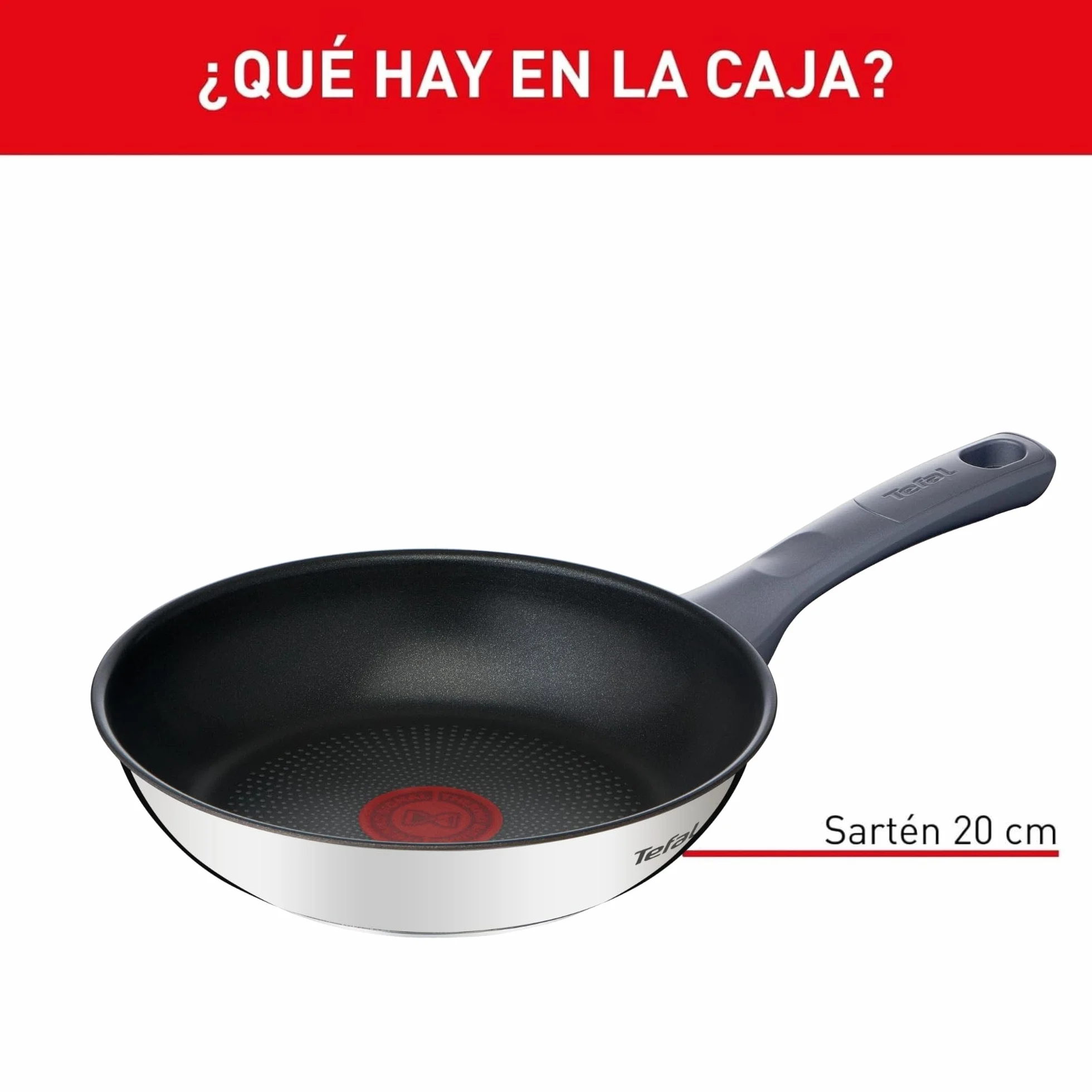 Tefal Daily Cook Sartén 20 cm Antiadherente Titanio Apto Inducción Thermo-signal