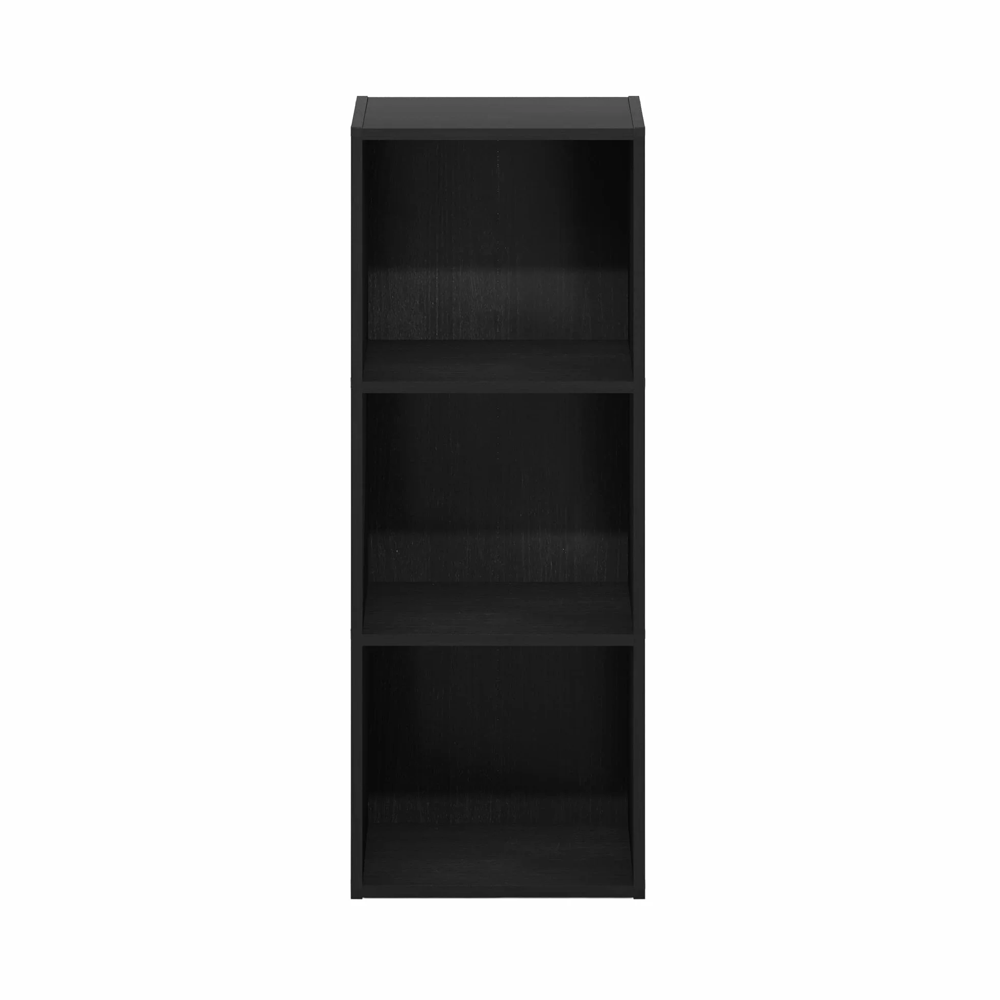Furinno Pasir Estantería Abierta Librería de 3 Niveles, Madera Negra