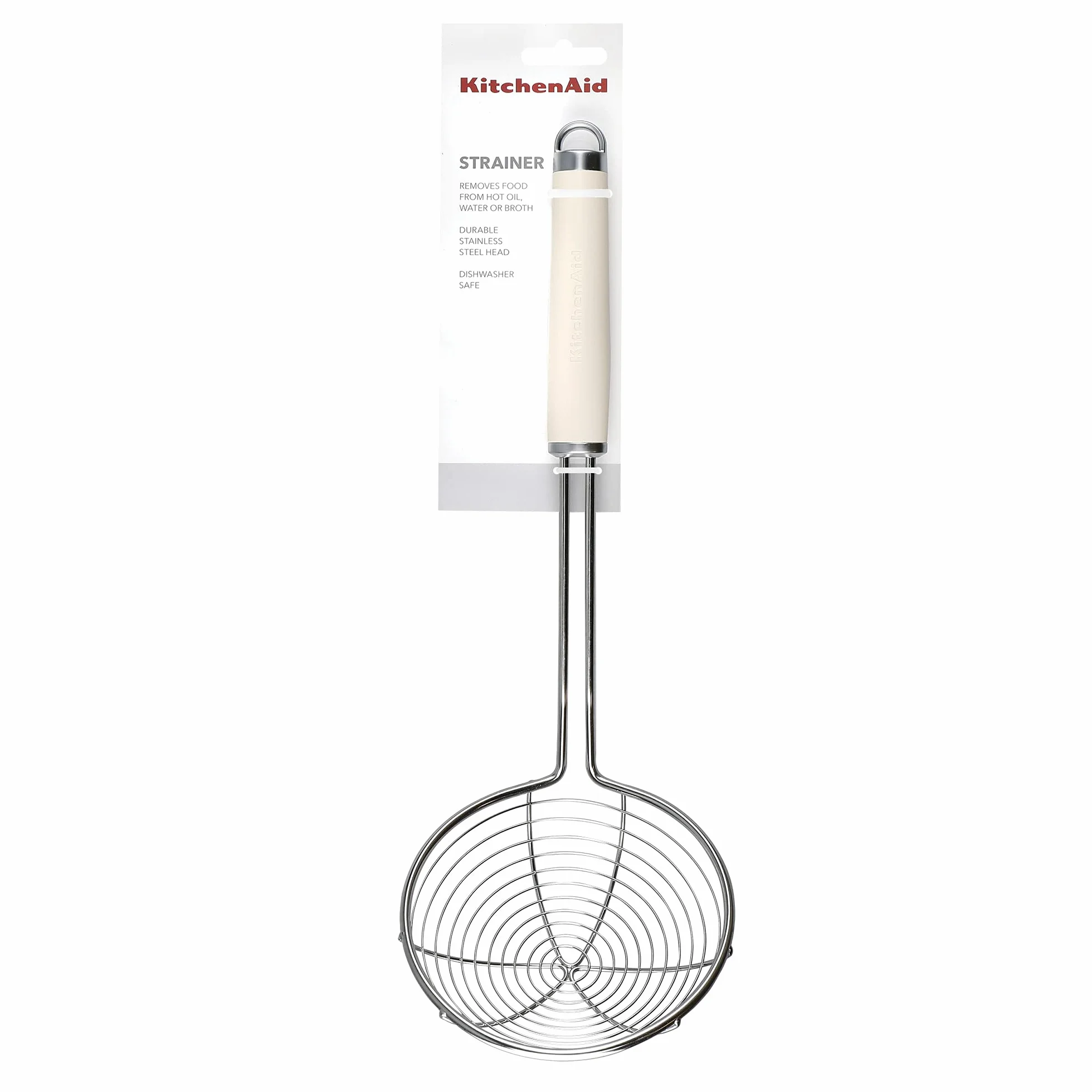 KitchenAid Espumadera Colador de Araña de Acero Inoxidable, Beige