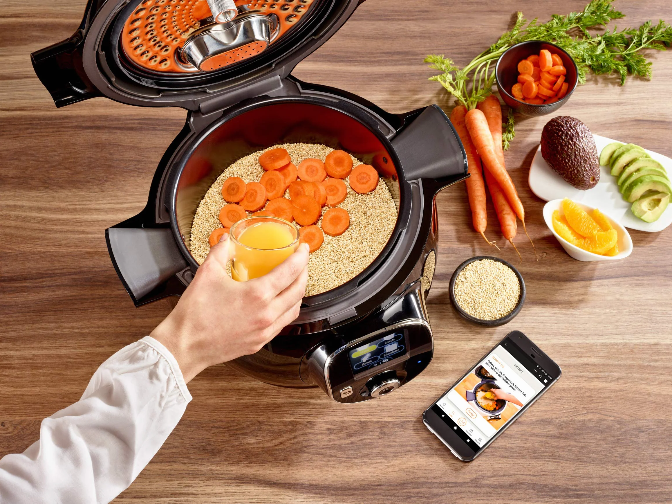 Krups CZ7158 Cook4Me+ Connect Robot de cocina 1600W olla a presión eléctrica 4 litros negro gris