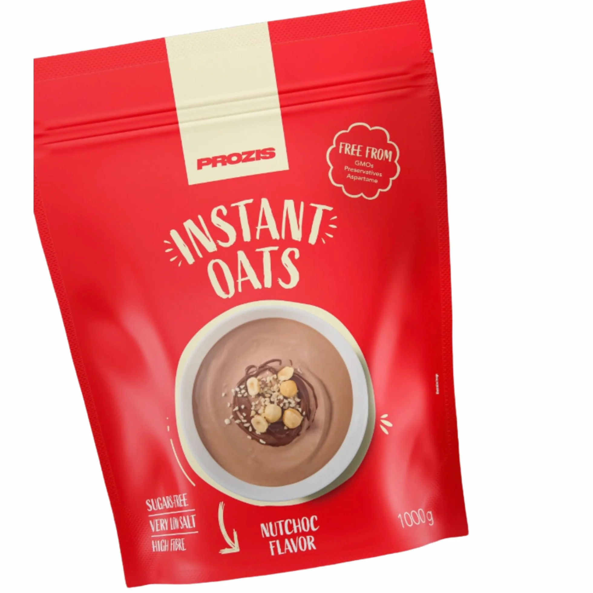 Prozis Harina de Avena Instantánea 1kg Sabor Nutchoc