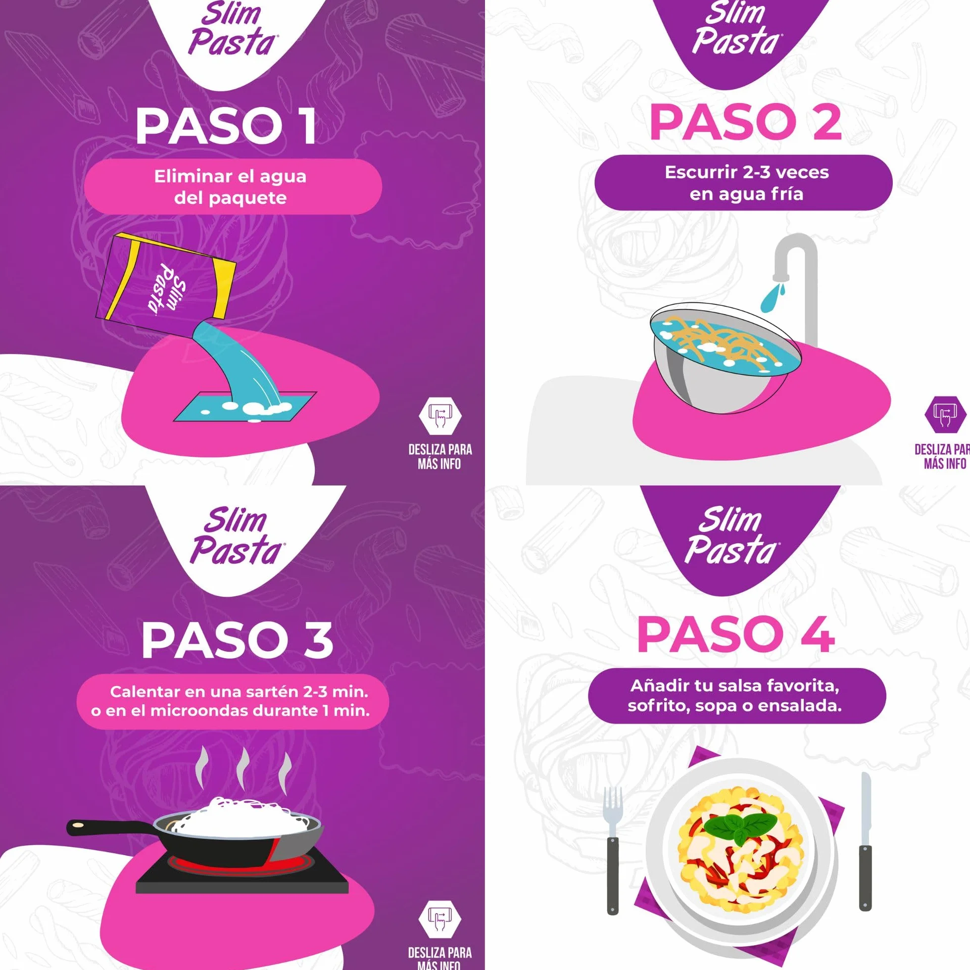 Slim Pasta Placas de Lasaña Vegana 270 g Baja en Calorías Dieta Keto