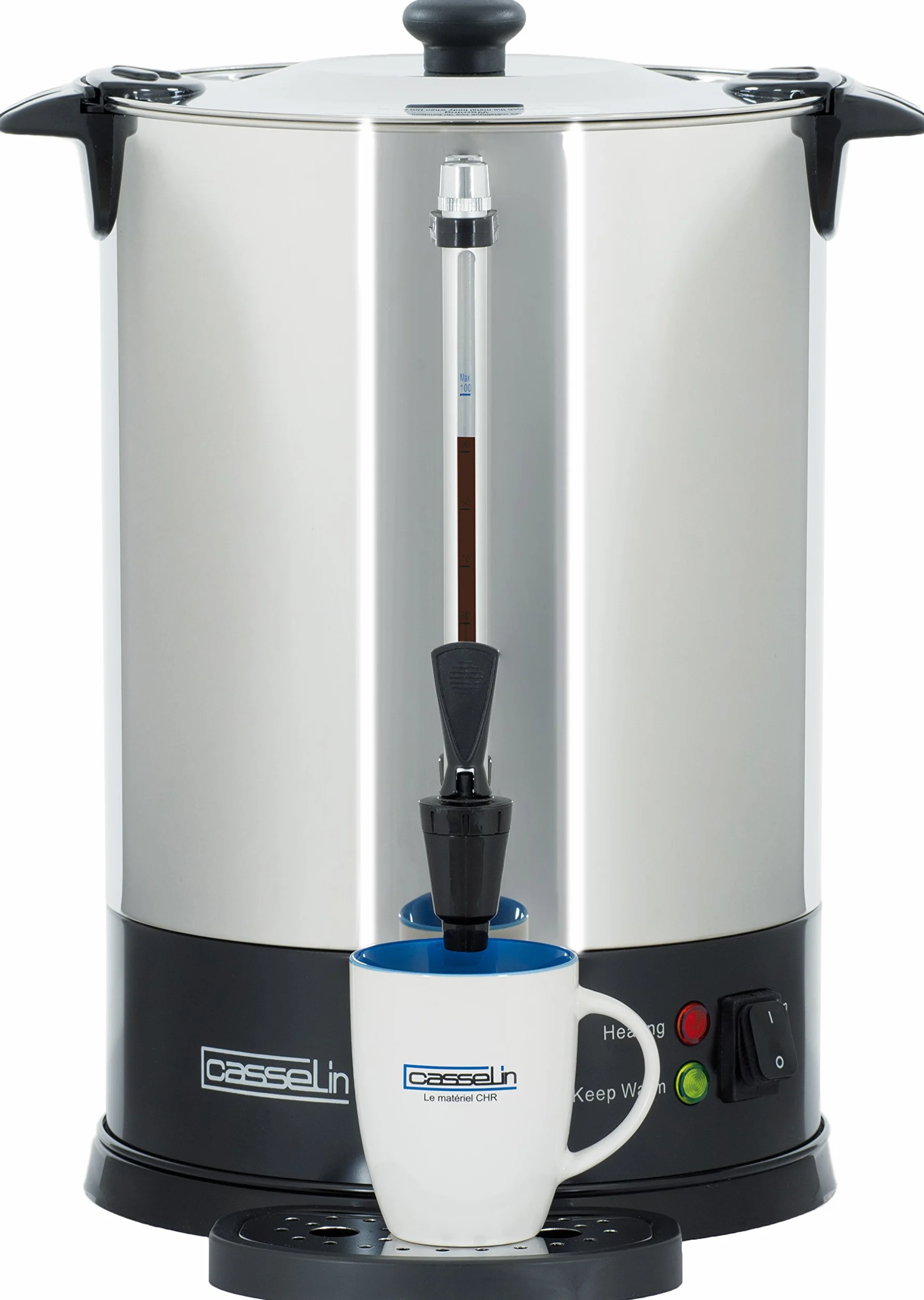 Casselin CPC100S Percolador de Café 100 Tazas Acero Inoxidable