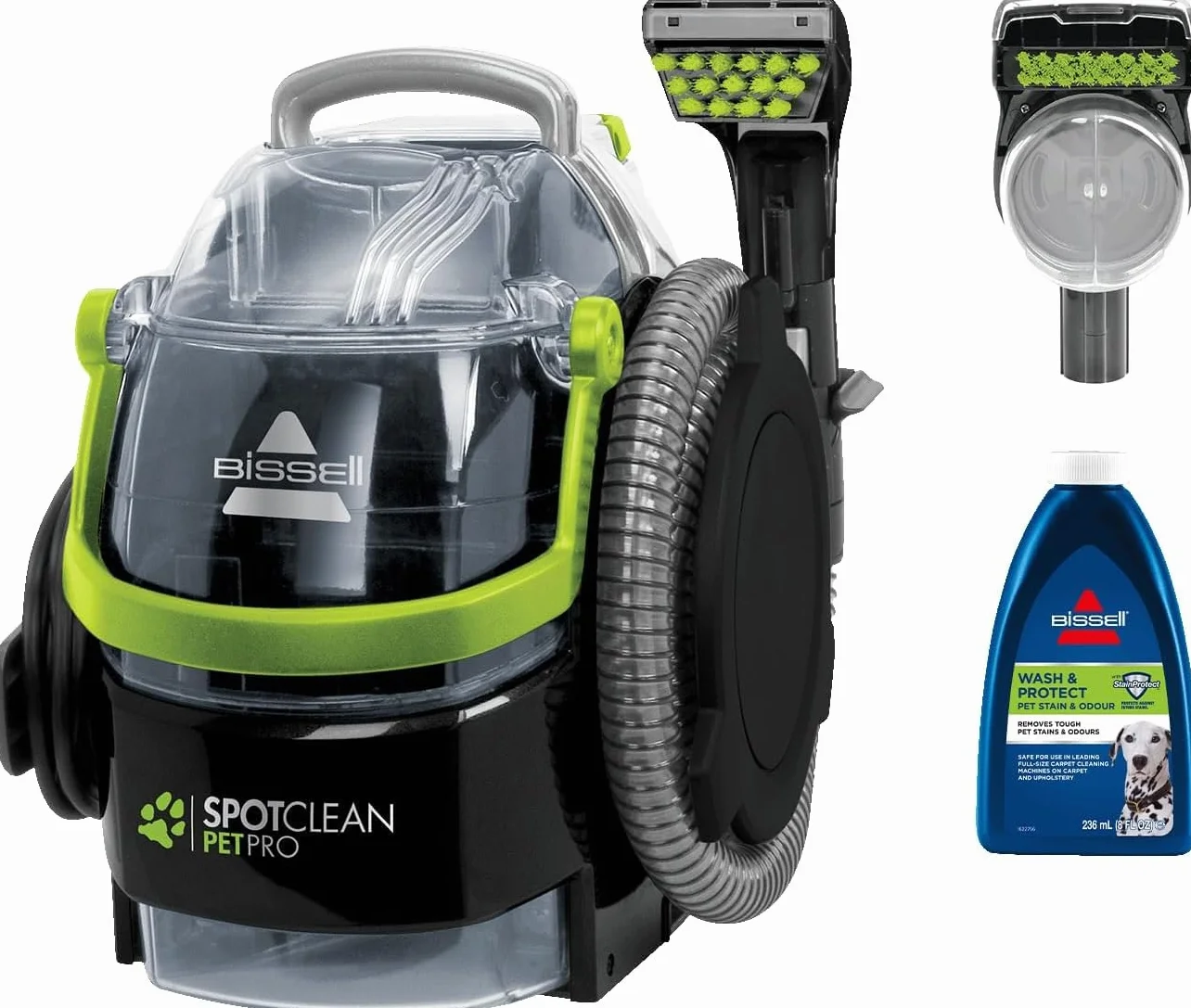BISSELL SpotClean Pet Pro, Aspiradora de Agua Tapicería, Lava Aspiradora Ideal para Dueños de Mascotas, Limpiador de Liquidos para Alfombras, Tapicería, Sofá, Auto & Más, Motor Potente de 750W, 15585