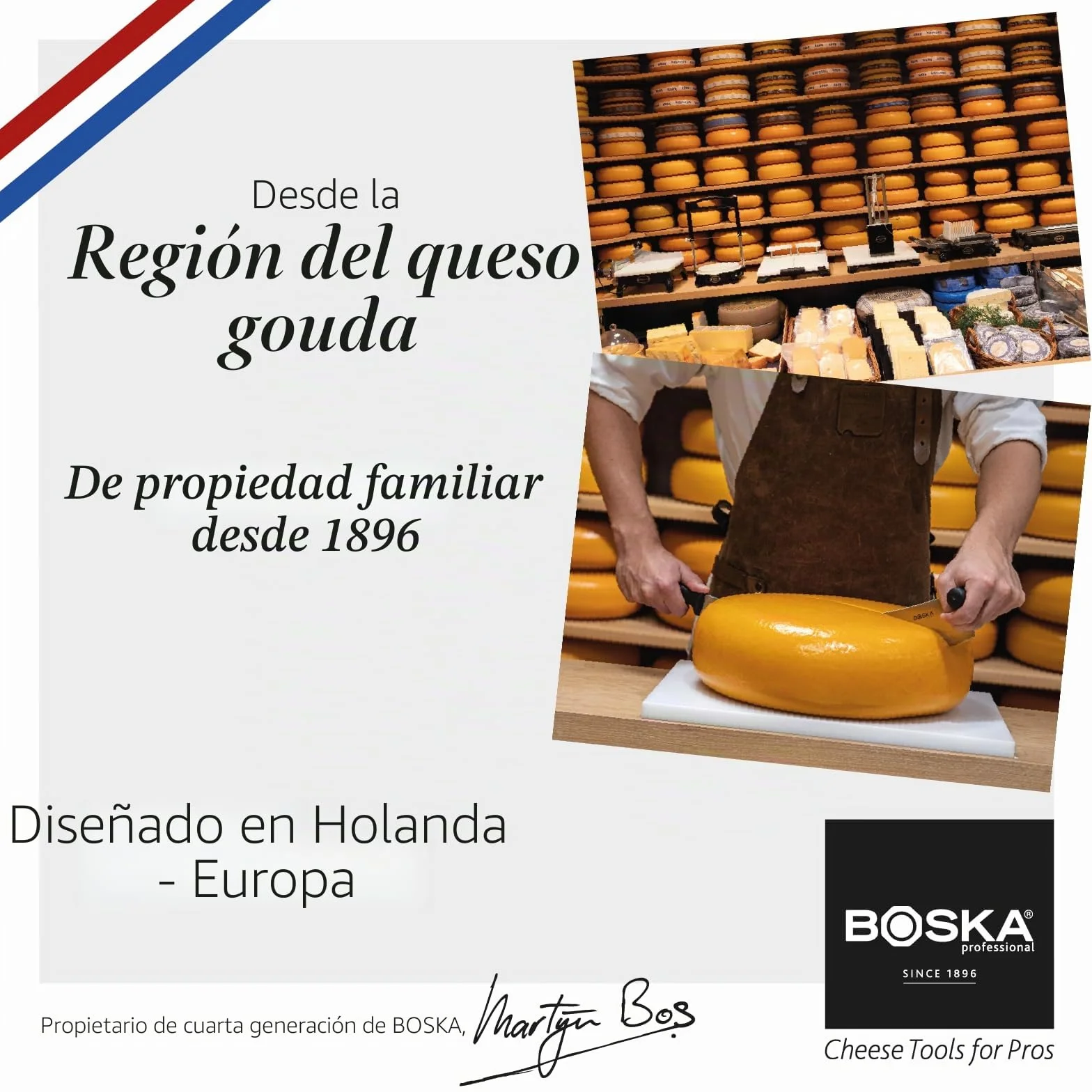 BOSKA Cheese Commander PRO+ Cortador de Queso con Hilo y Mango Profesional