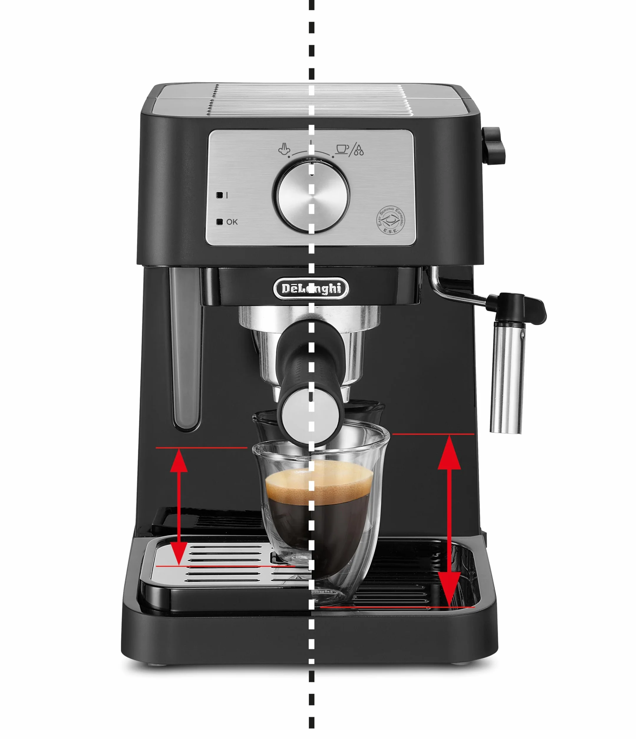 De'Longhi Stilosa Premium EC260.BK Cafetera de bomba 15 bares 1100 W 1L Negro Plata