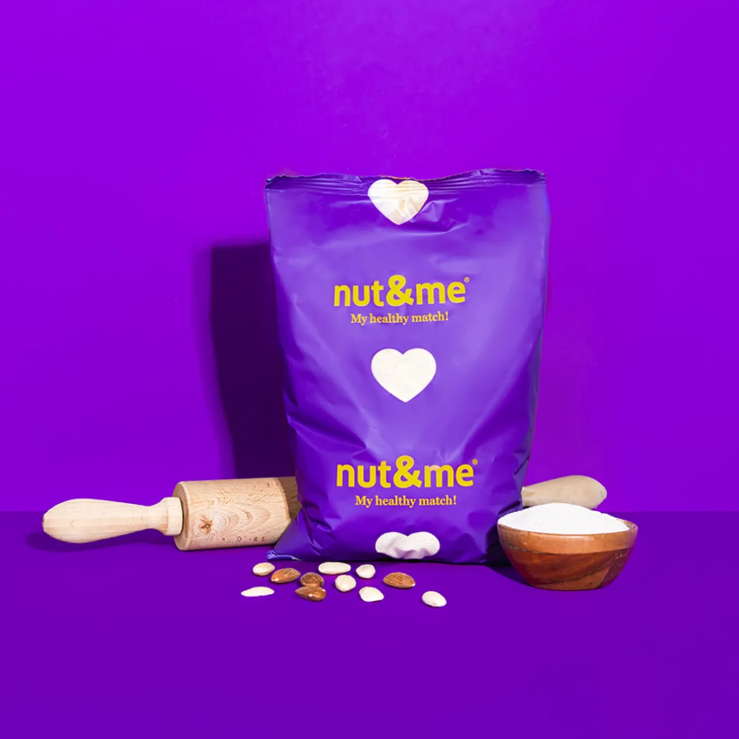 Harina de almendra 2 KG nut&me 100% almendra Extrafina Sin Gluten Keto Repostería