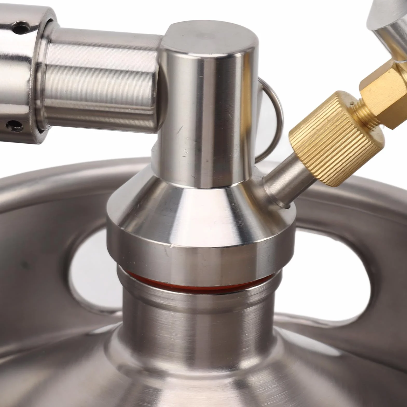 Barril de Cerveza de Acero Inoxidable 5L Barril de vino Presión de con Grifo Ajustable y Manómetro de 150PSI con Dispensador Automático Cerveza para Elaboración Casera para Caja Plana de Segundo Nivel
