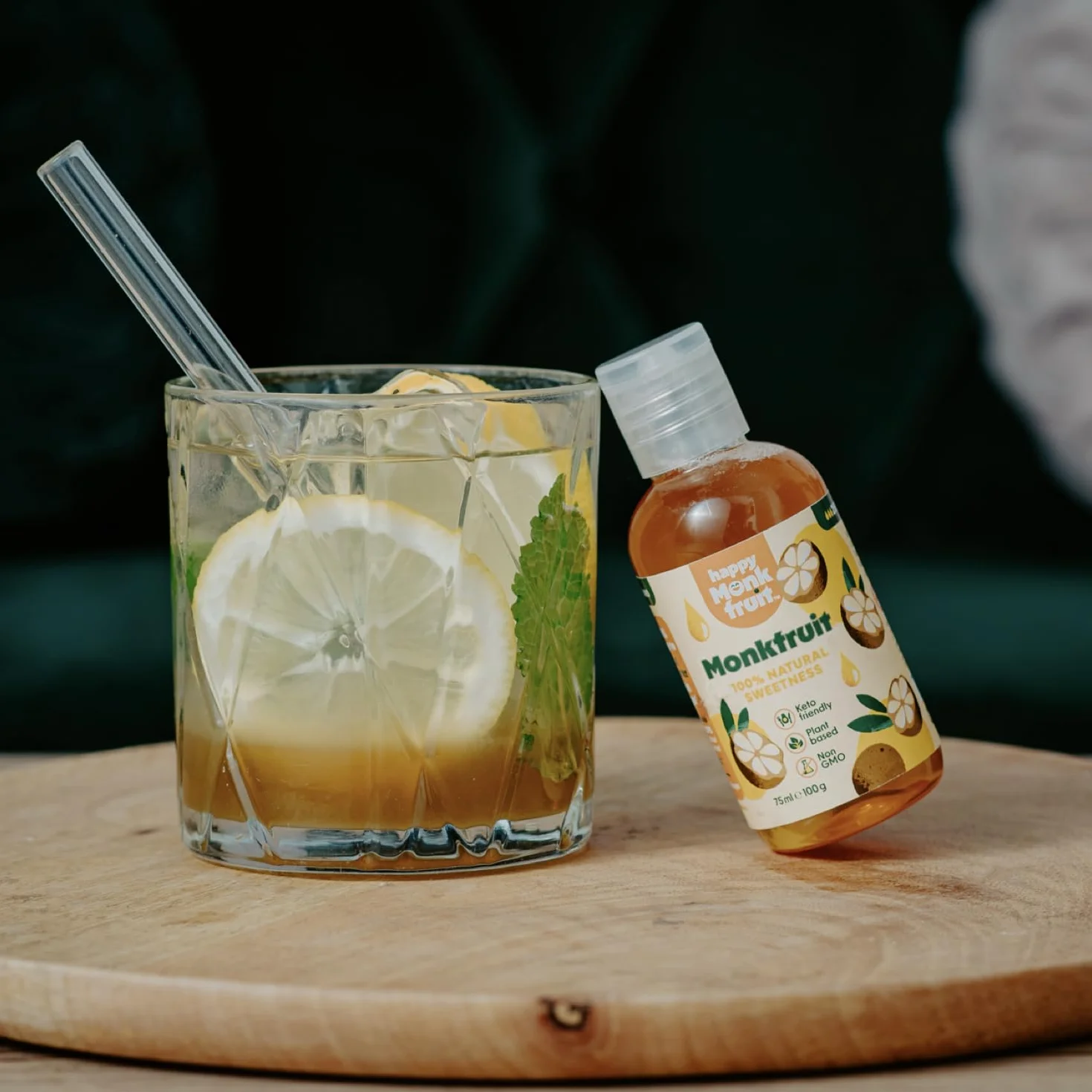 Happy Monkfruit® Fruta del Monje Gotas Edulcorante 75ml 250 Porciones 15x Más Dulce que el Azúcar Sin Eritritol ni Stevia Endulzante Natural Keto Vegano