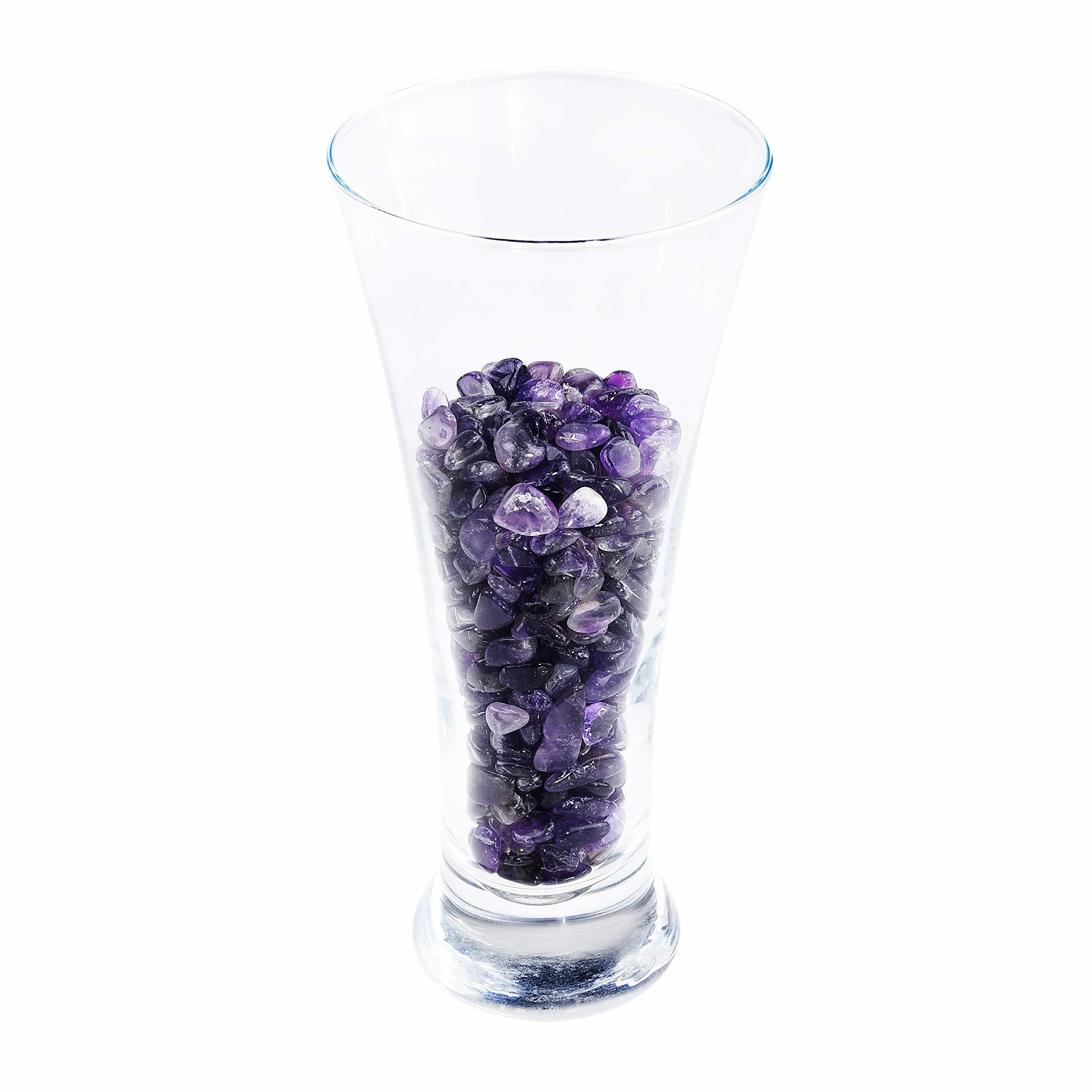 Eco-Fused Piedras de Cristal Pulidas Amatista y Cuarzo – Piedras Naturales con Formas Irregulares para Arte, Manualidades, Joyería, Decoración y Más – Decoración para Acuarios, Plantas y Velas