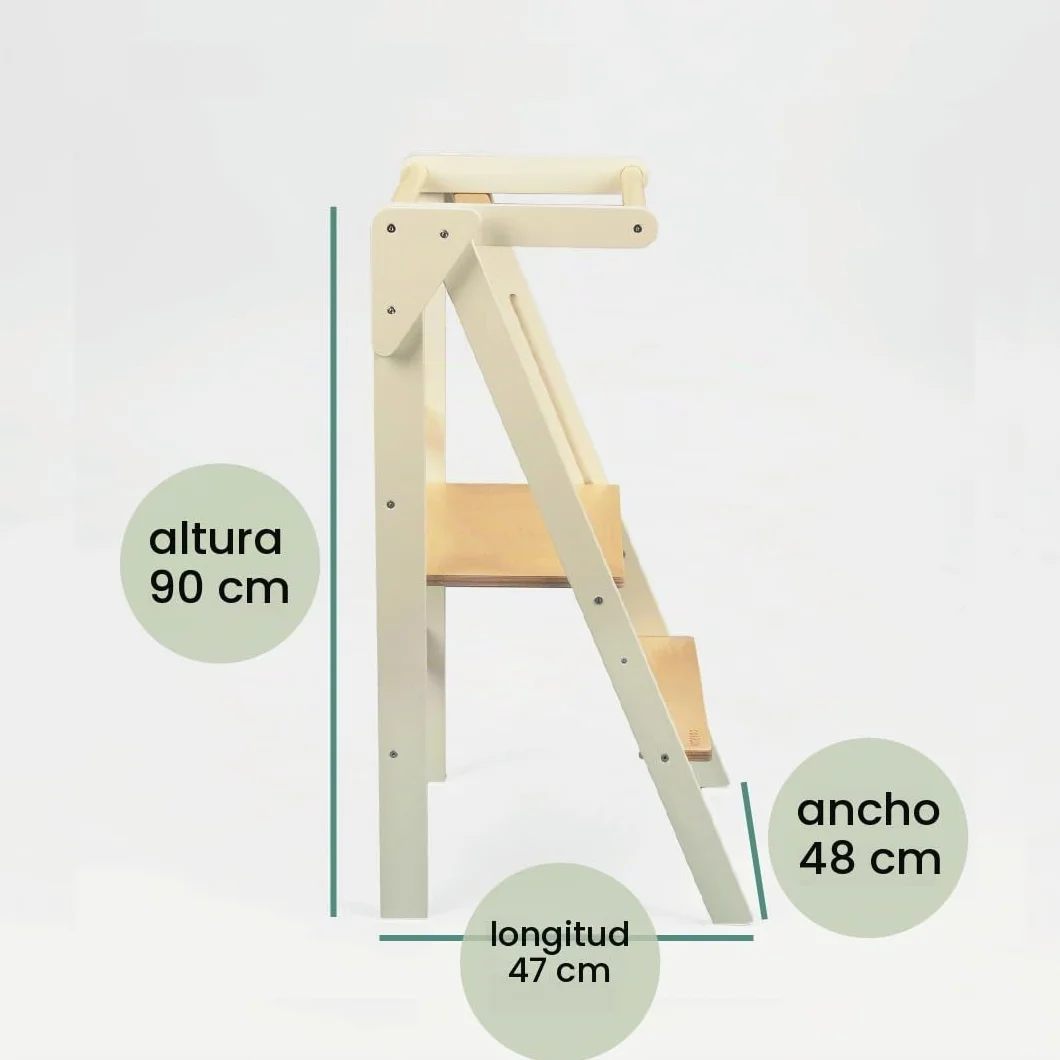 Torre Montessori de Aprendizaje con Rieles de Seguridad para Niños 3-6 Años